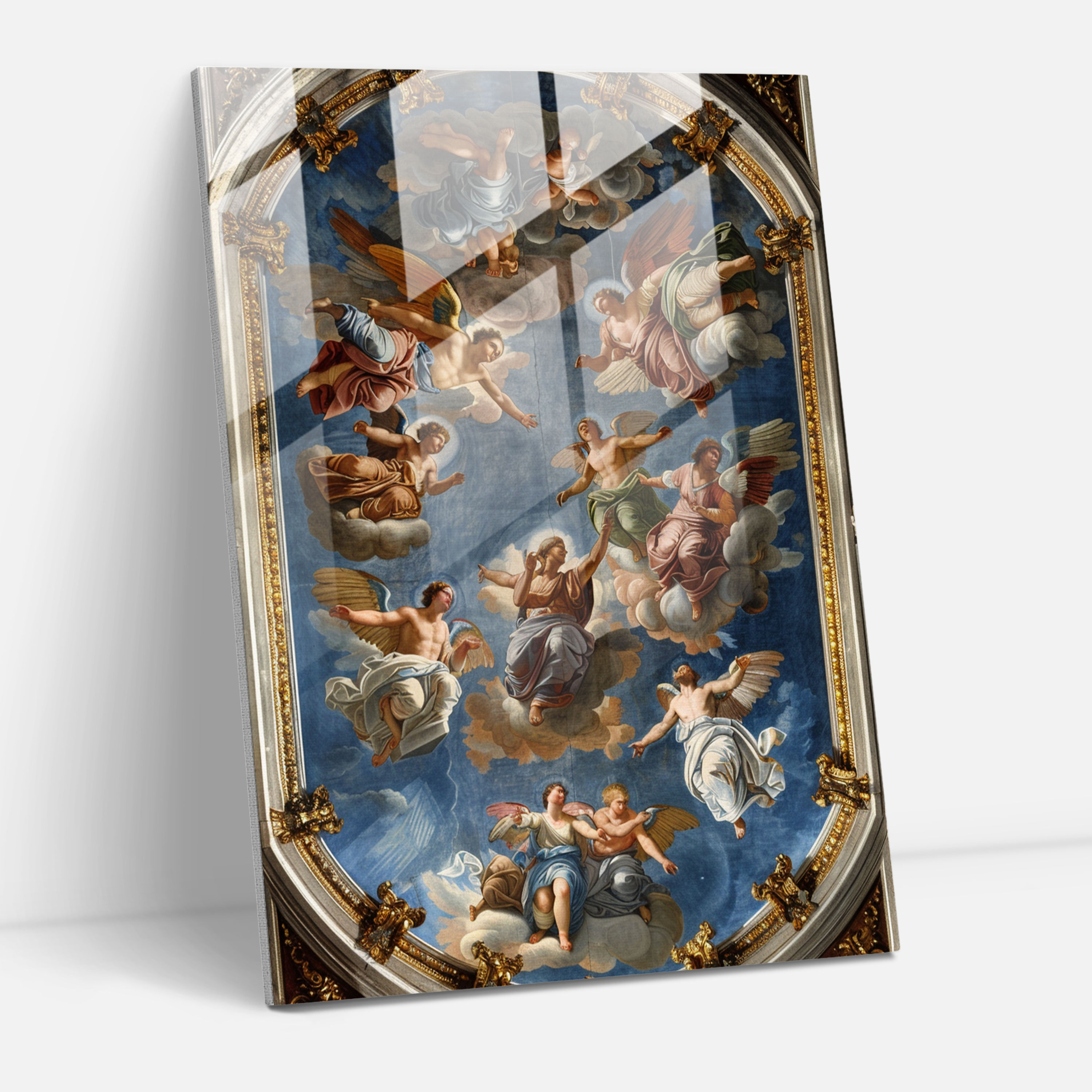 Raffaello Sanzio Cam Tablo - Raffaello Sanzio Duvar Dekorasyonu Cam Duvar Sanatı