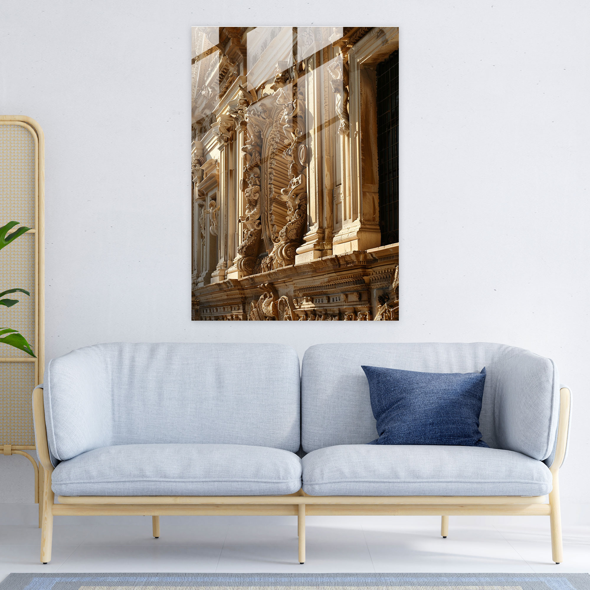 Rönesans Mimarlık Cam Tablosu - Raffaello Sanzio Modern Sanat Duvar Dekorasyonu