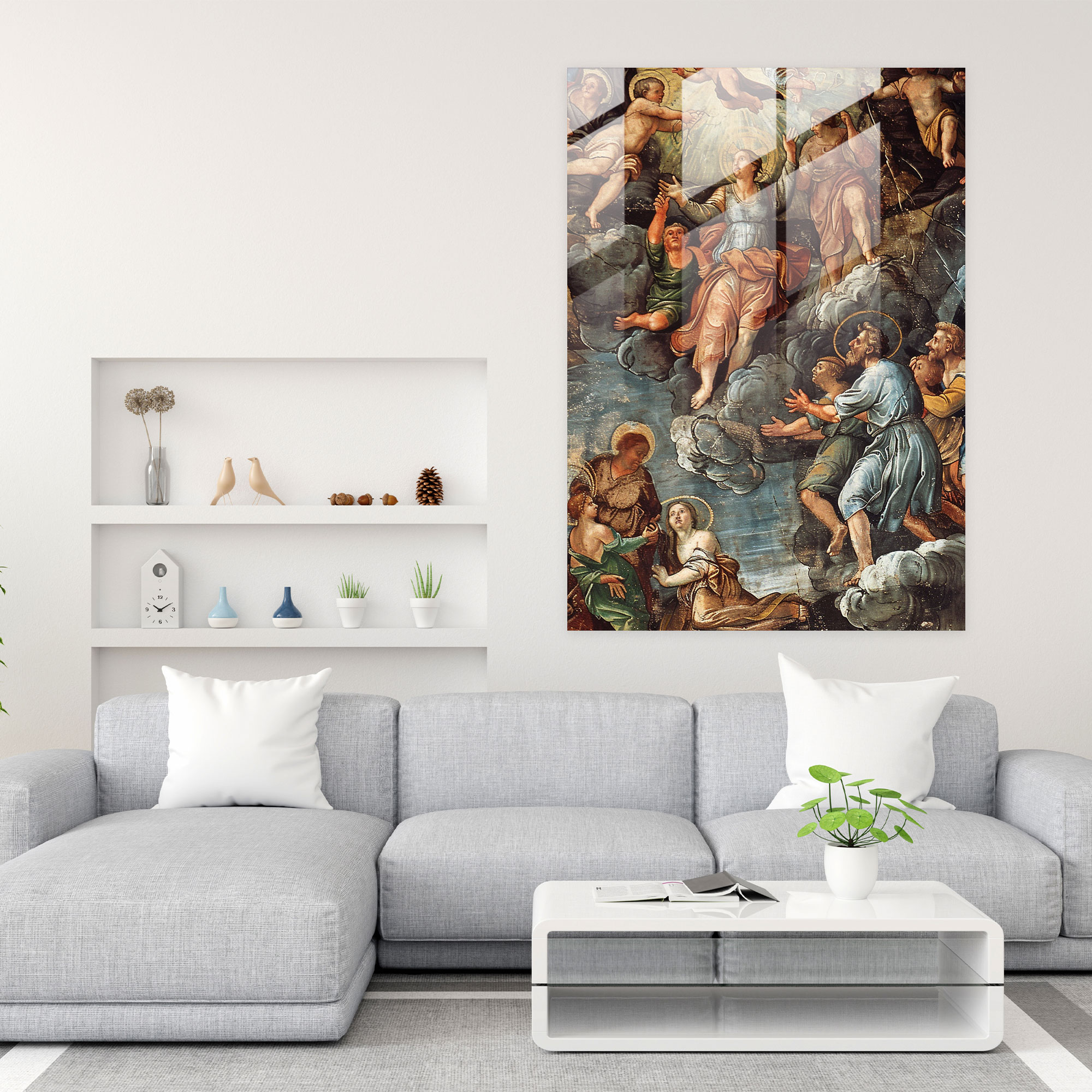Raffaello Sanzio Cam Sanatı - Modern Sanat Temalı Cam Tablo
