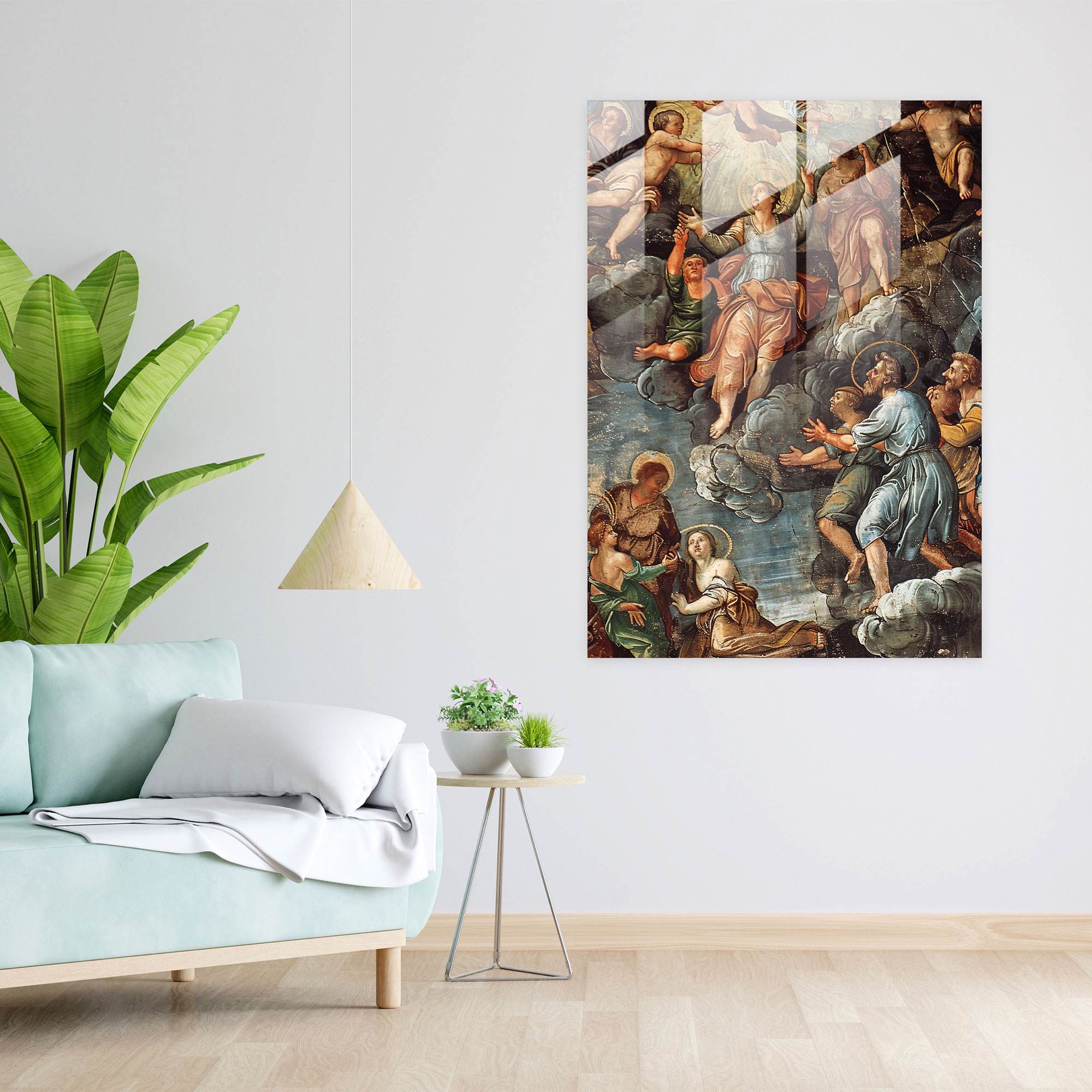 Raffaello Sanzio Cam Sanatı - Modern Sanat Temalı Cam Tablo