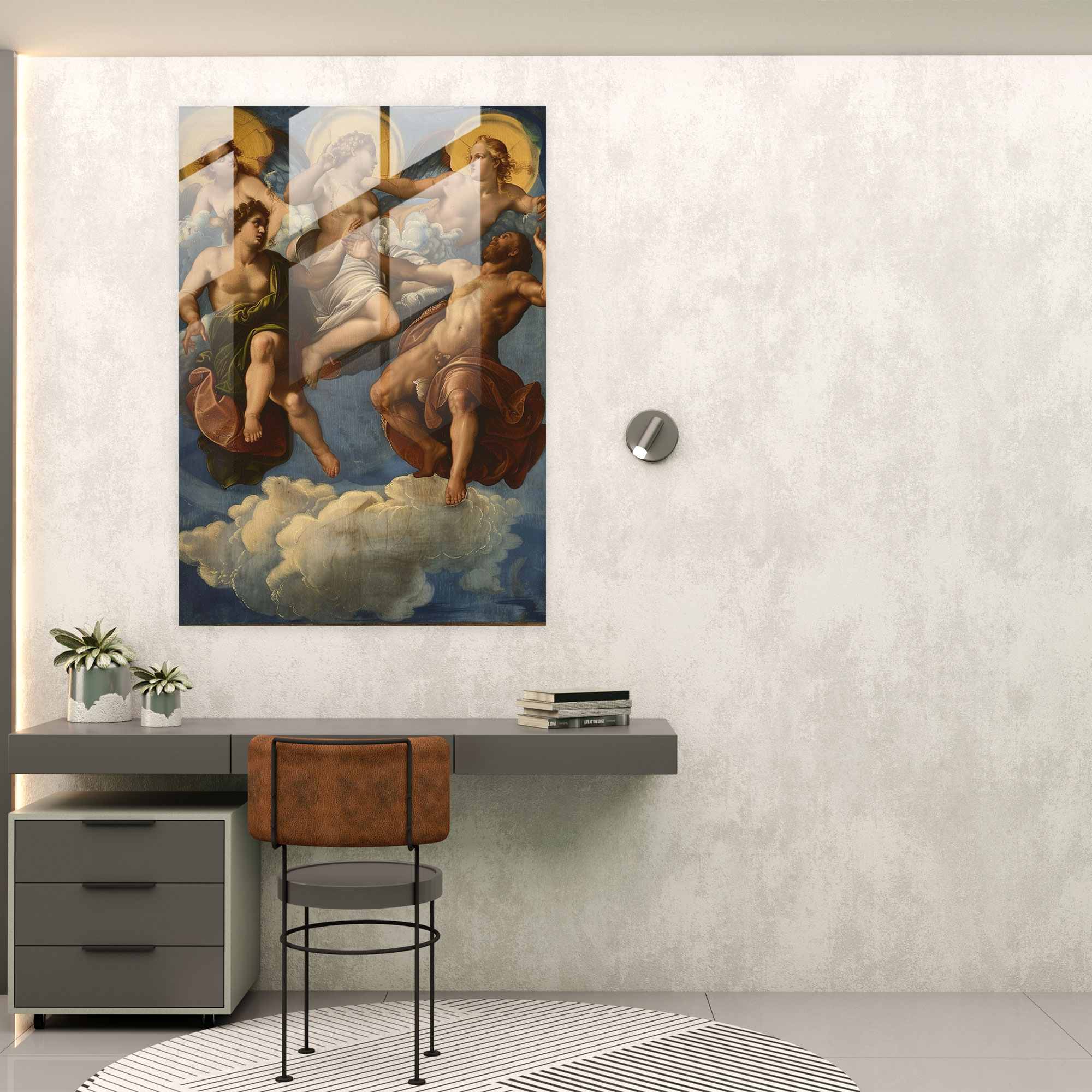 Raffaello Sanzio Cam Tablo Sanatı - Modern Sanat Uygulaması