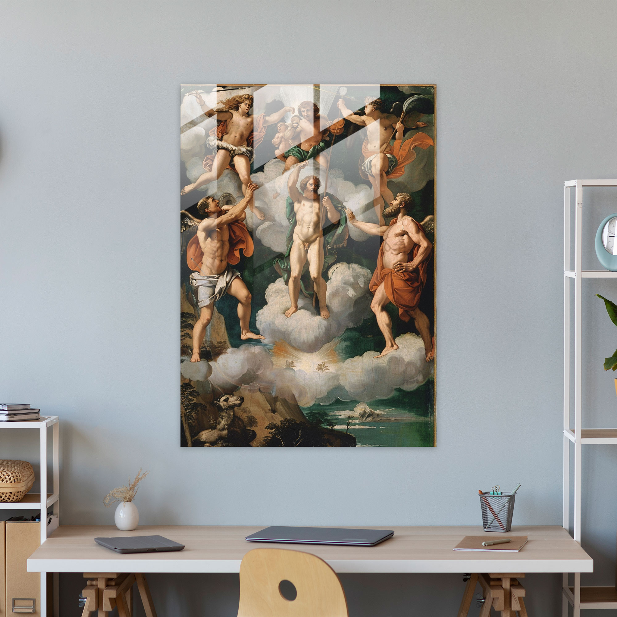 Raffaello Sanzio Duvar Dekorasyonu - Cam Tablo Modern Sanat