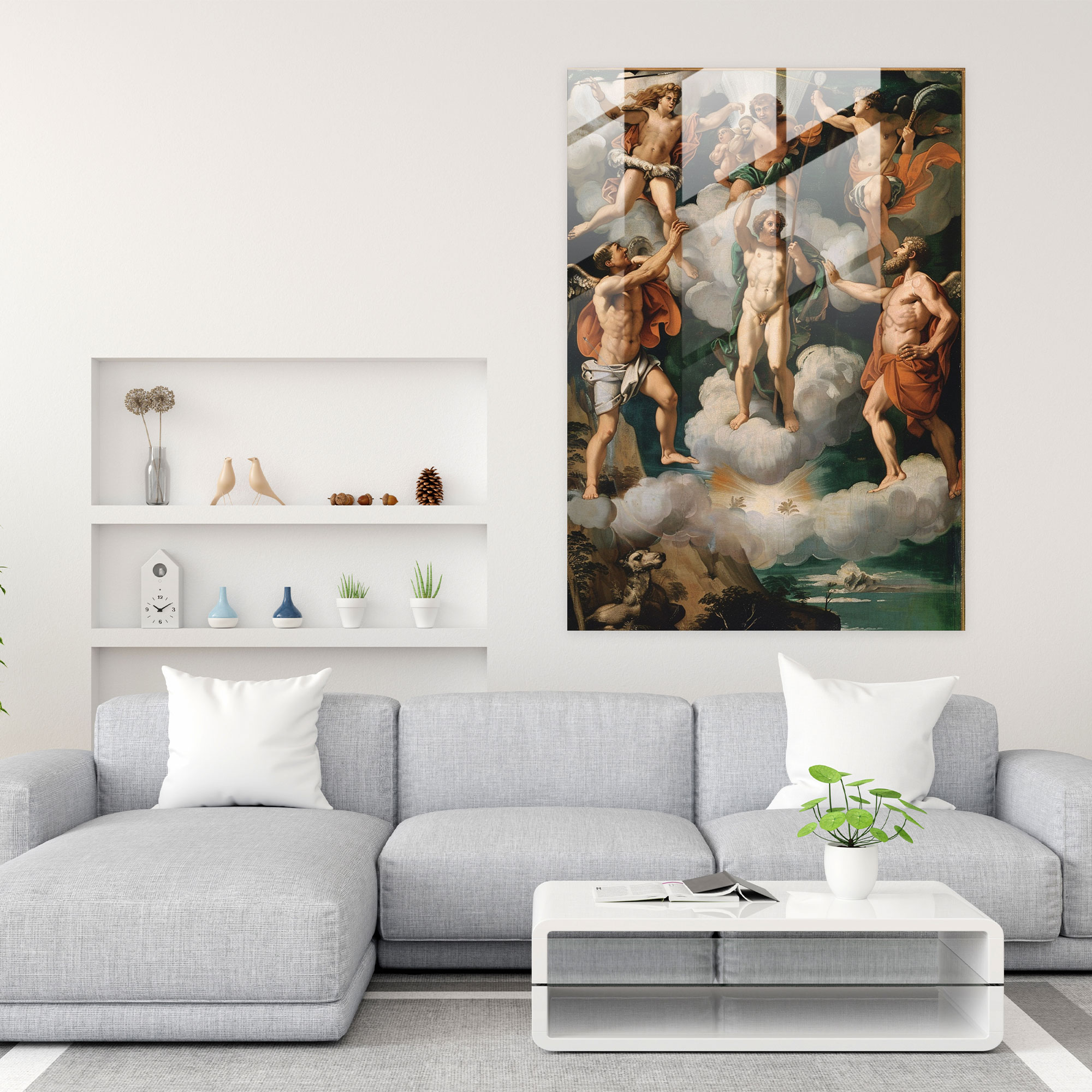 Raffaello Sanzio Duvar Dekorasyonu - Cam Tablo Modern Sanat