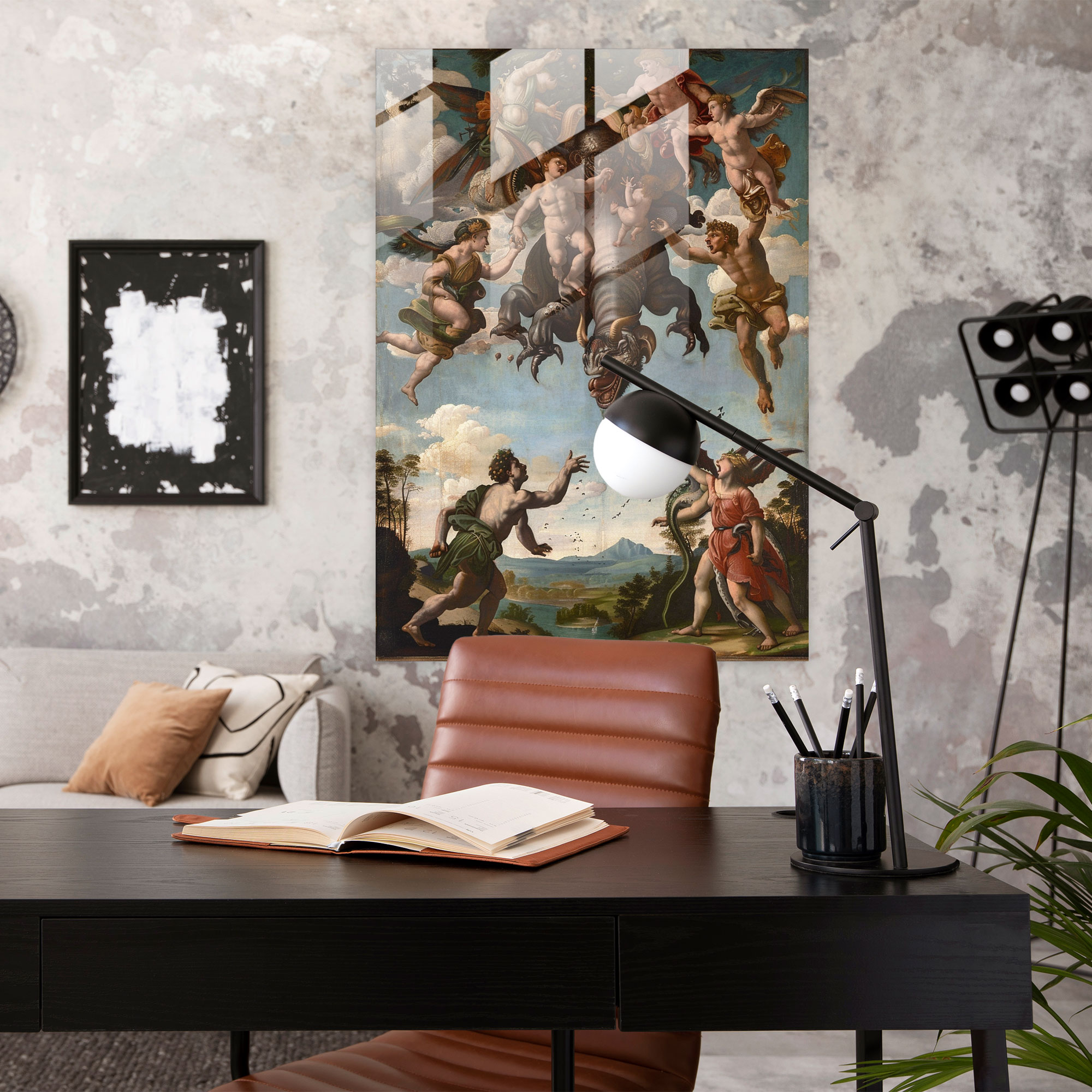 Raffaello Sanzio Cam Tablo Sanatı - Ev Dekorasyonu Modern Sanat