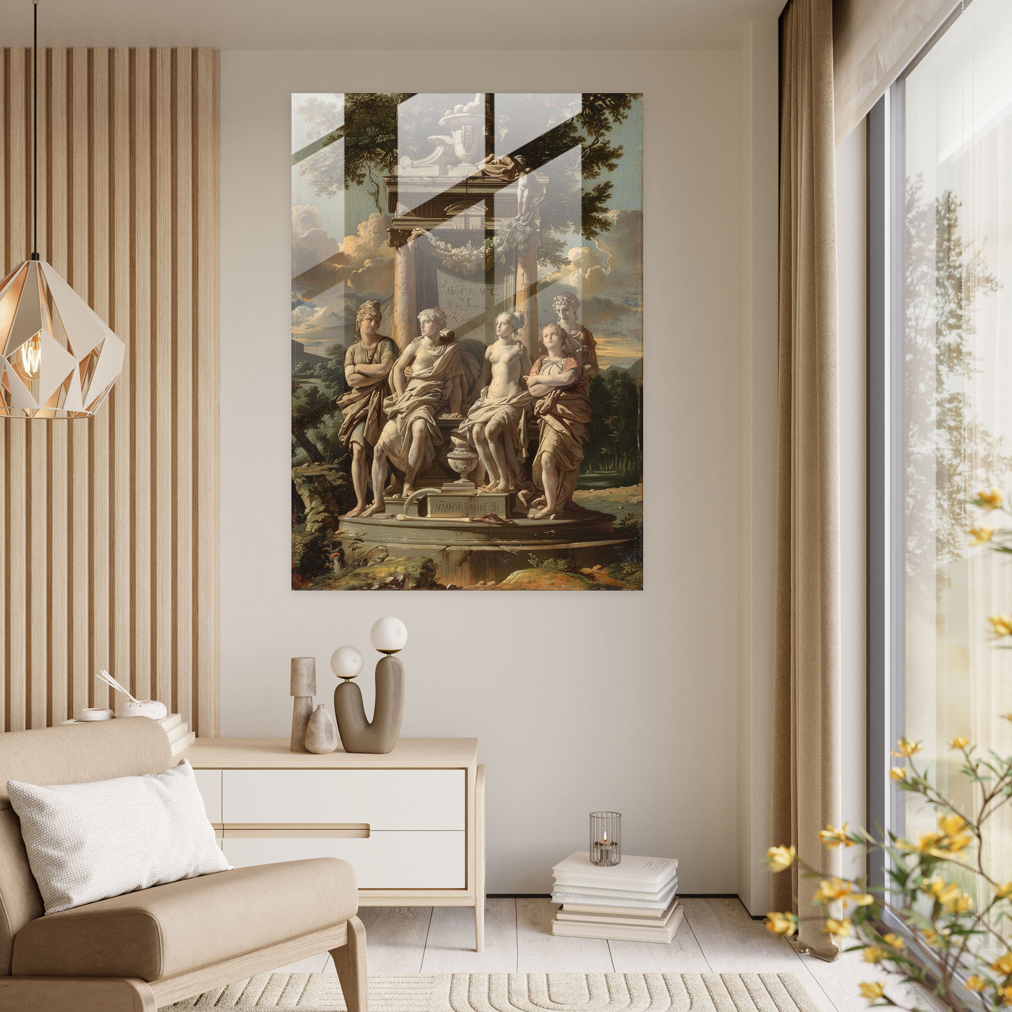 Raffaello Sanzio Cam Tablo - Ev Dekorasyonu Modern Sanat
