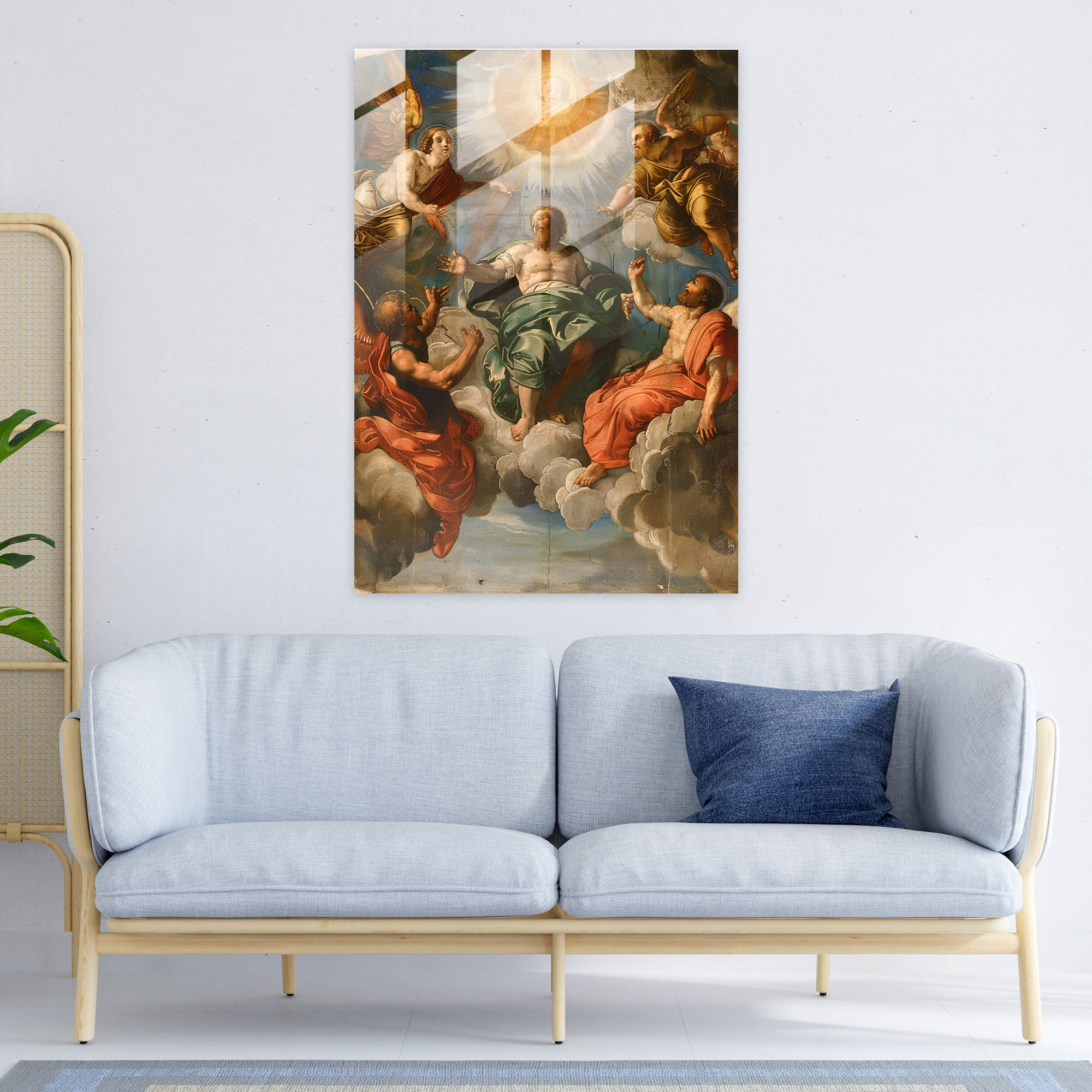 Uzaylı Cam Sanatı - Raffaello Sanzio Modern Sanat Cam Tablo