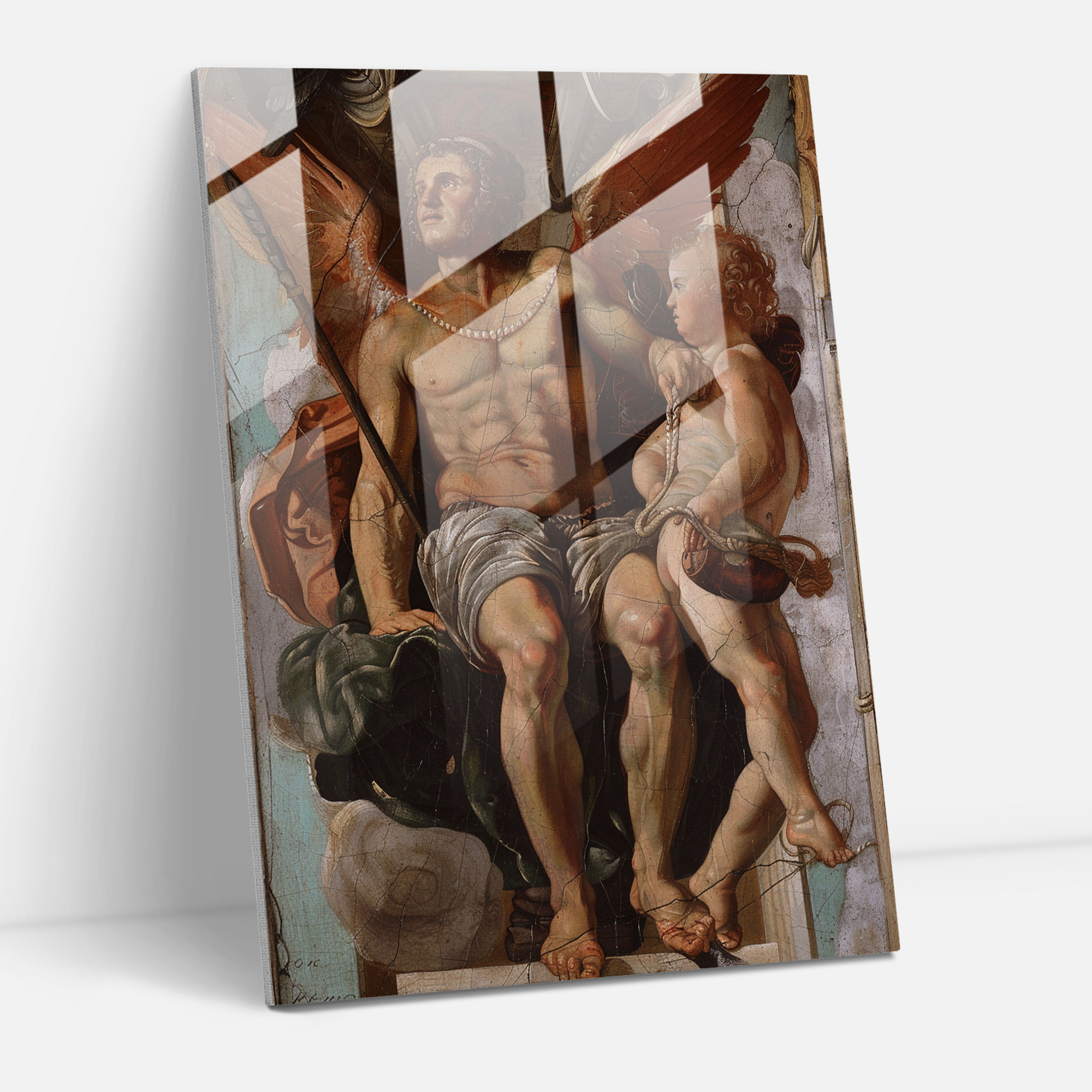 Raffaello Sanzio Cam Tablo - Duvar Dekorasyonu Fantazi