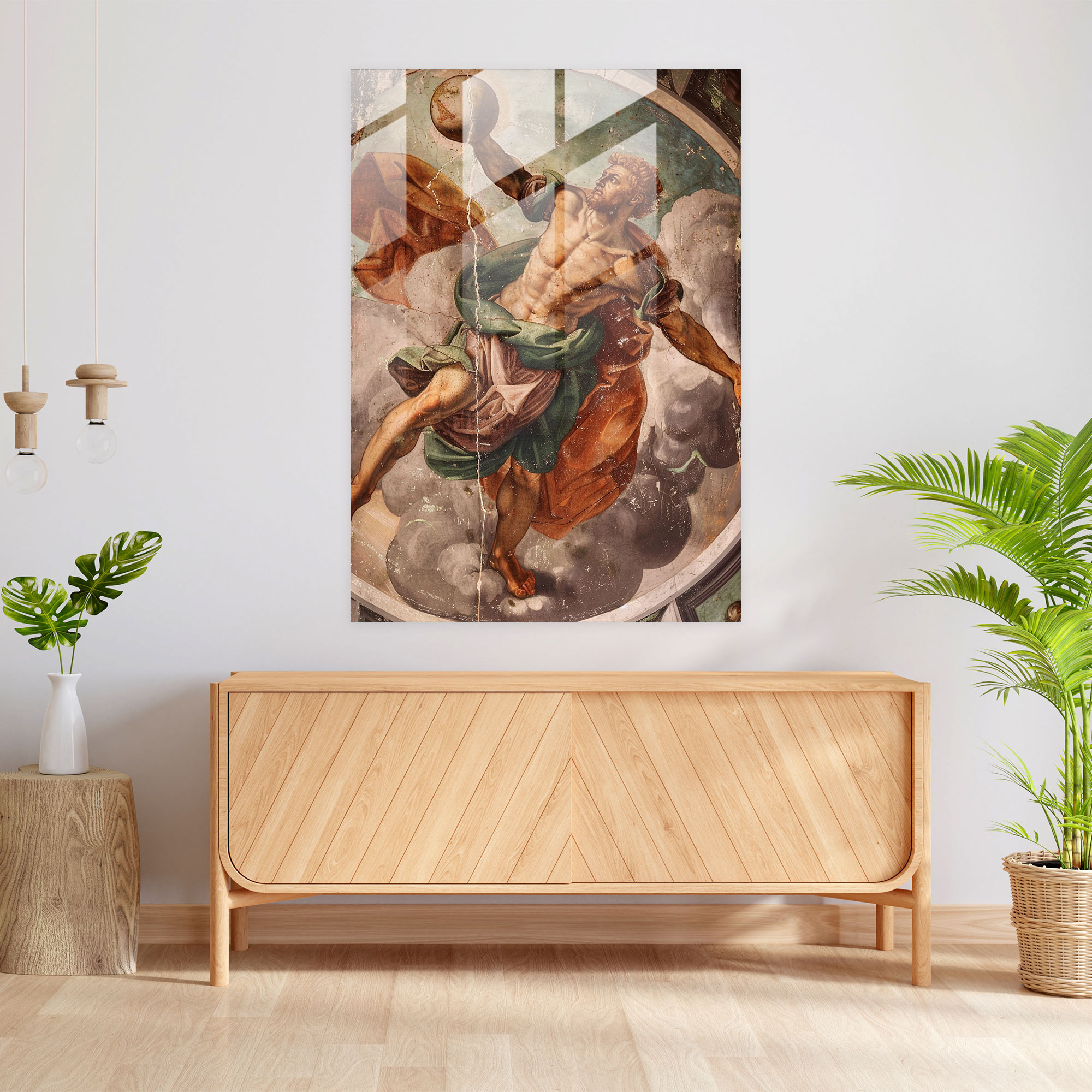 Raffaello Sanzio Ev Dekorasyonu - Raffaello Sanzio Cam Tablo Cam Sanatı