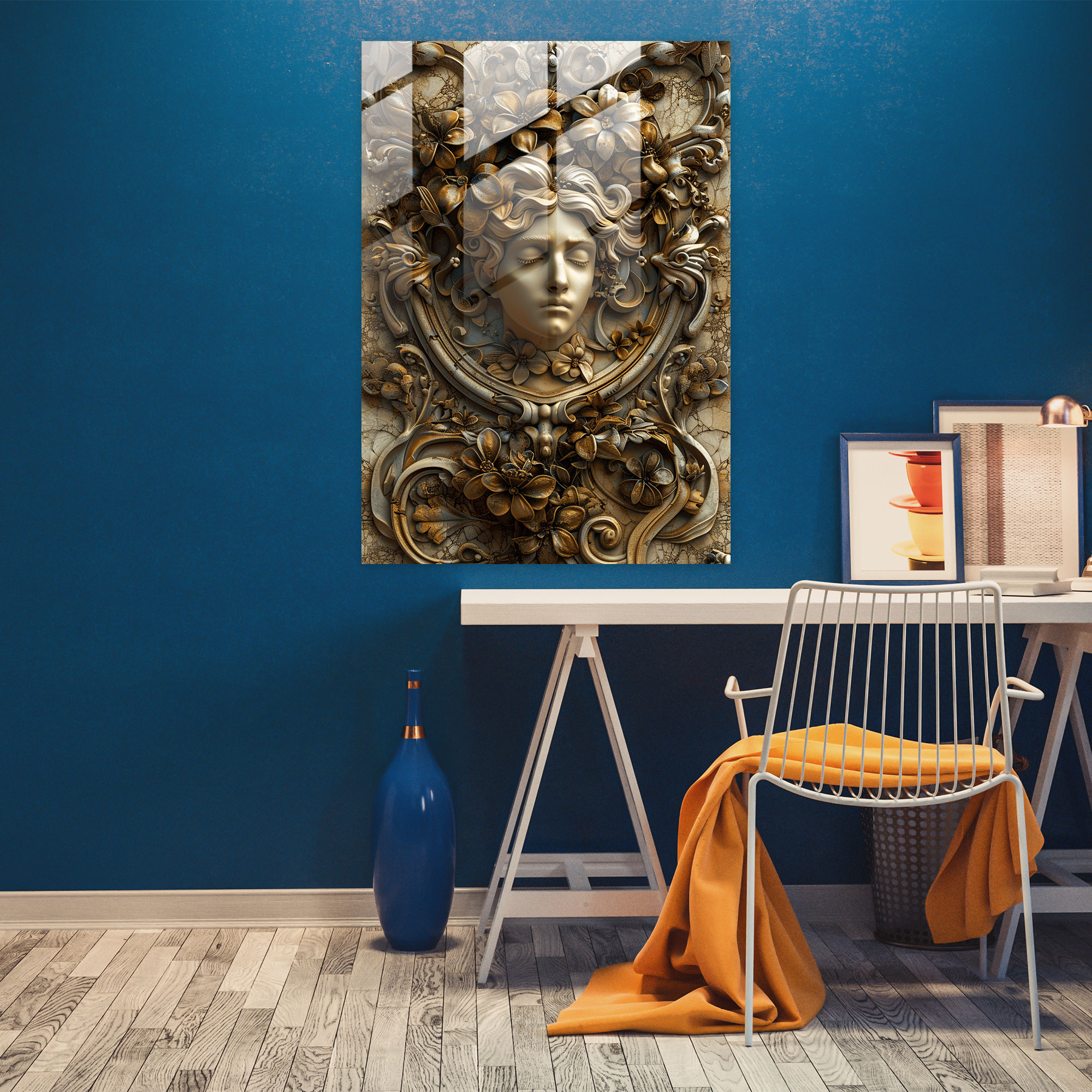Raffaello Sanzio Cam Sanatı - Modern Sanat Temalı Cam Duvar Sanatı