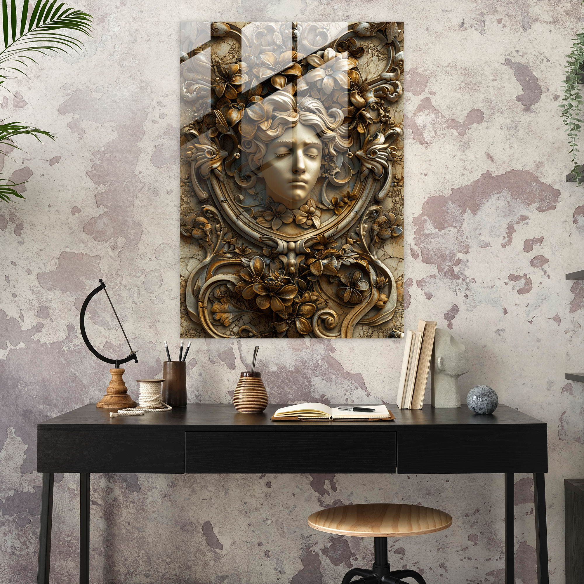 Raffaello Sanzio Cam Sanatı - Modern Sanat Temalı Cam Duvar Sanatı
