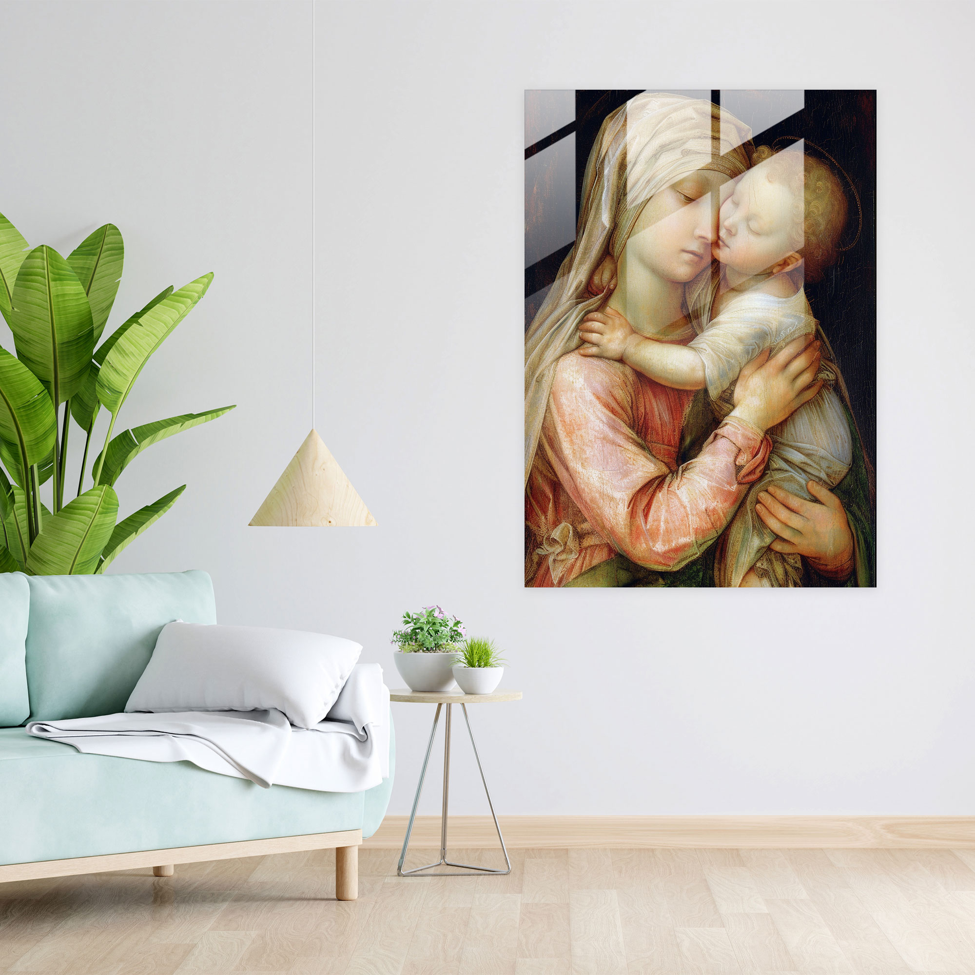 Raffaello Sanzio Ev Dekorasyonu - Cam Tablo Modern Sanat