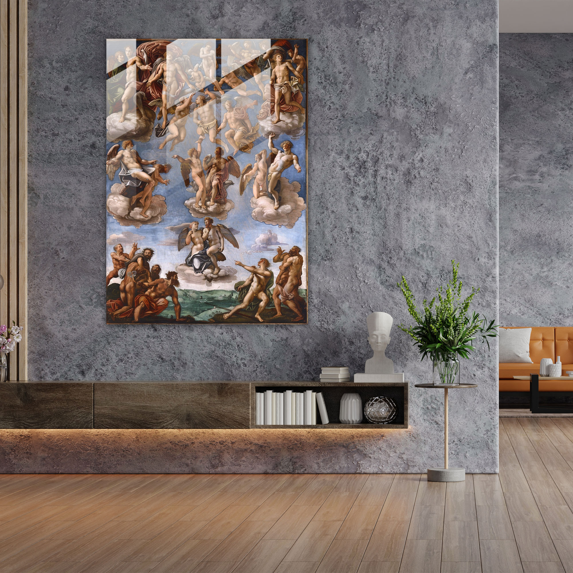 Raffaello Sanzio Cam Tablo Sanatı - Modern Sanat Ev Dekorasyonu