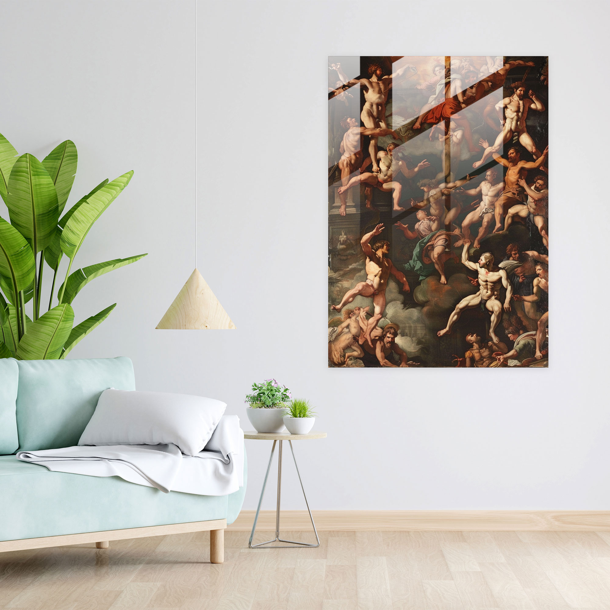 Raffaello Sanzio Cam Tablo - Modern Sanat Ev Dekorasyonu için Raffaello Sanzio Cam Tablo