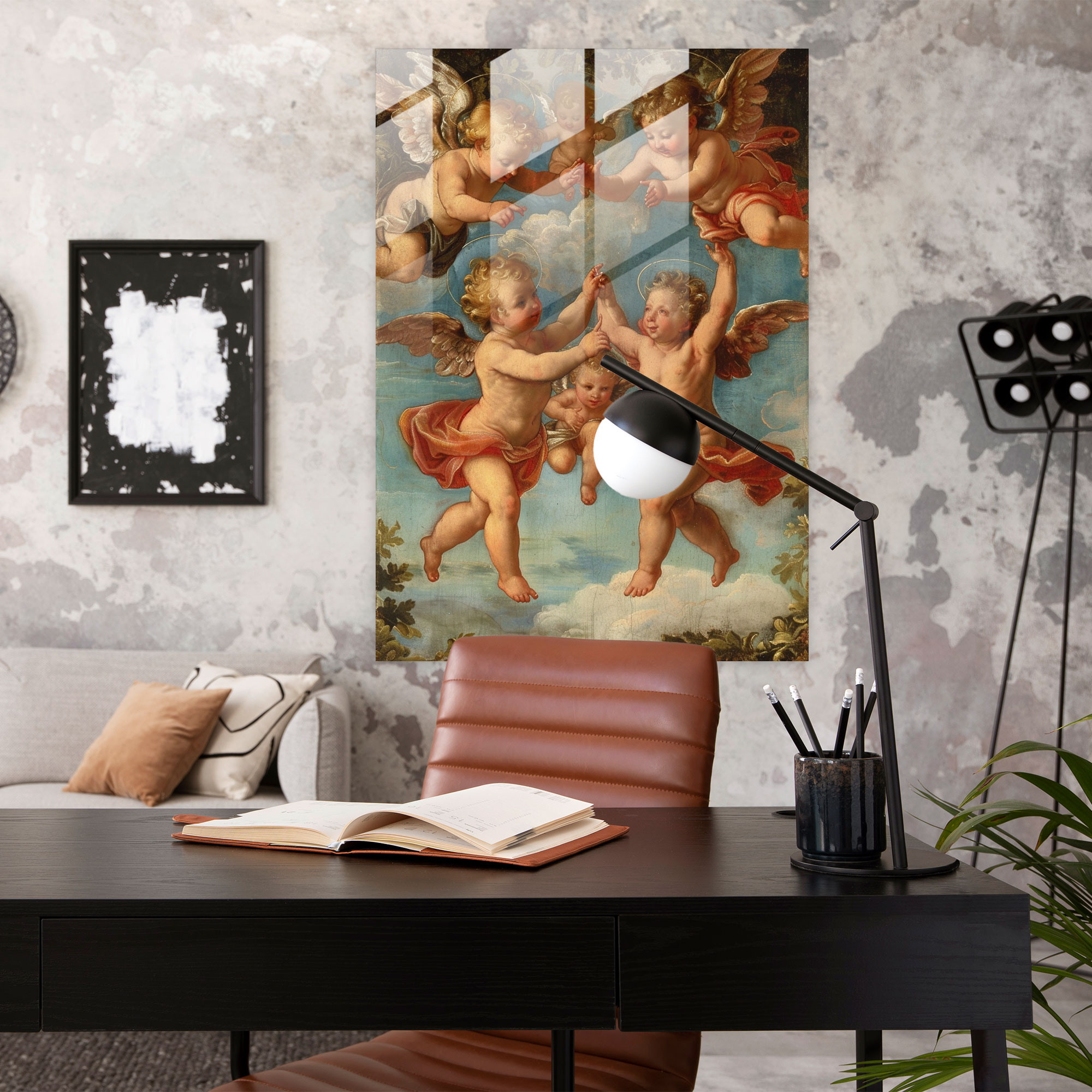 Raffaello Sanzio Cam Tablo Sanatı - Raffaello Sanzio Cam Sanatı Ev Dekorasyonu Modern Sanat