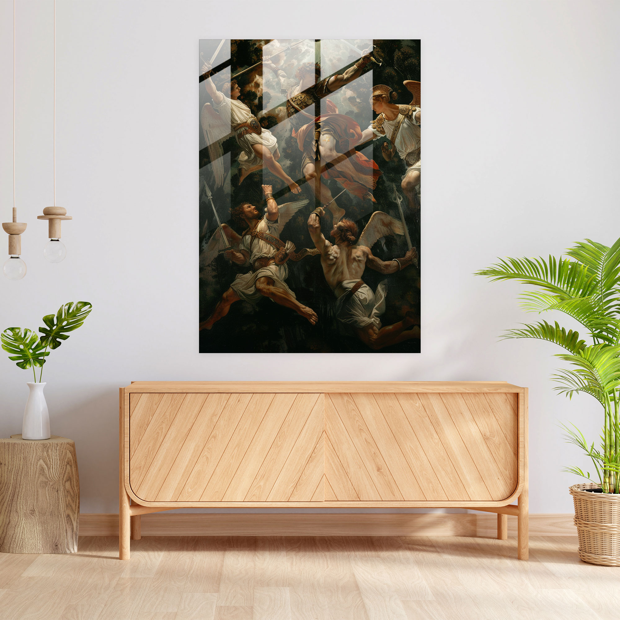 Raffaello Sanzio Modern Sanat Cam Tablo Ev Dekorasyonu