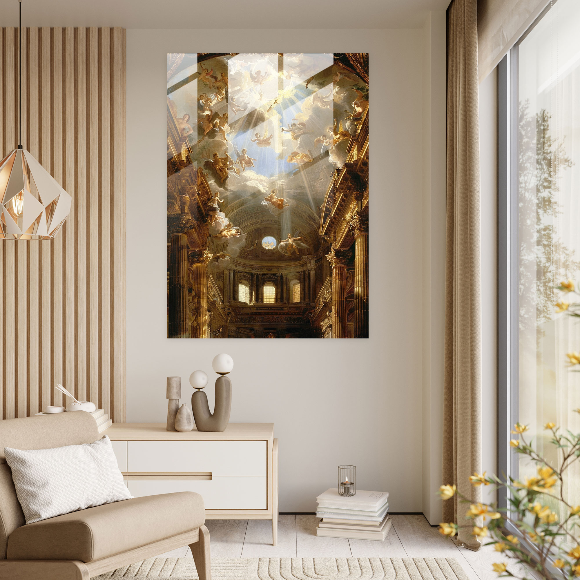 Raffaello Sanzio Duvar Dekorasyonu - Modern Sanat Cam Tablo