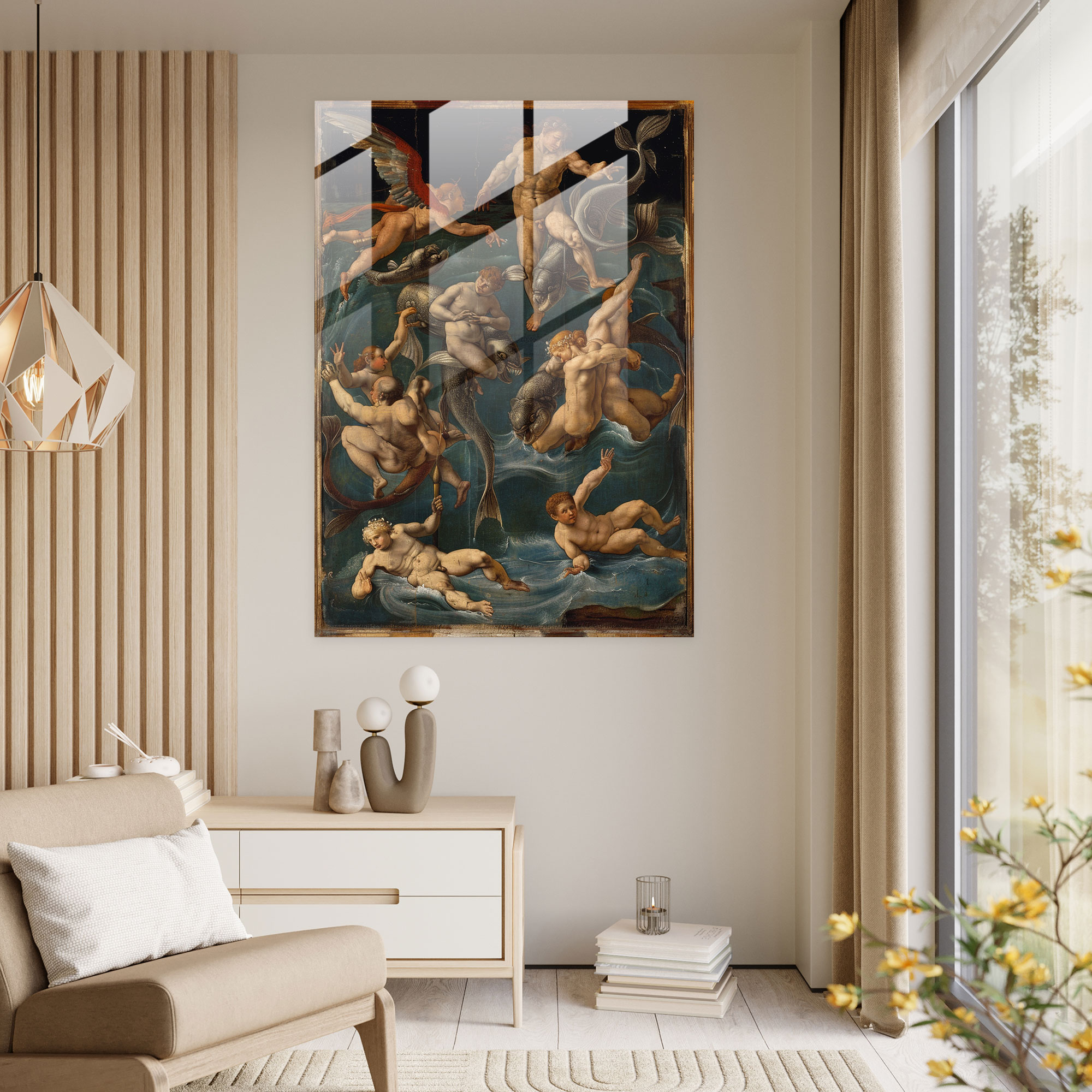 Raffaello Sanzio Rönesans Cam Tablo Sanatı - Ev Dekorasyonu Modern Sanat