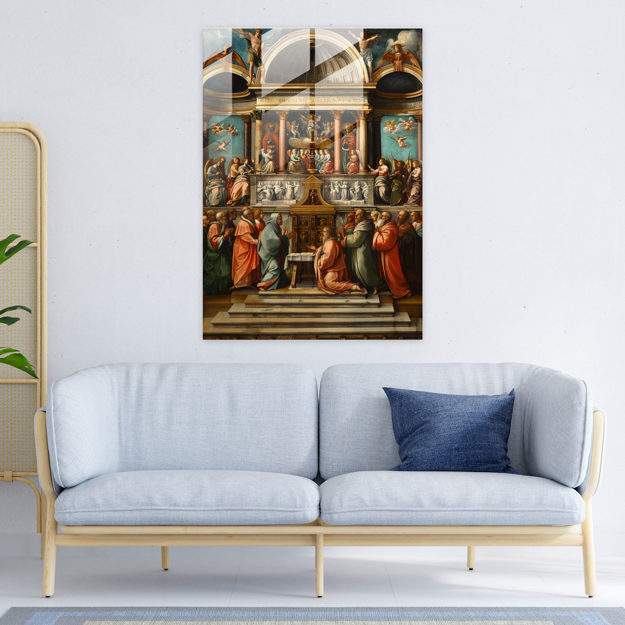 Raffaello Sanzio Dini Cam Dekorasyonu - Modern Sanat Ev Dekorasyonu