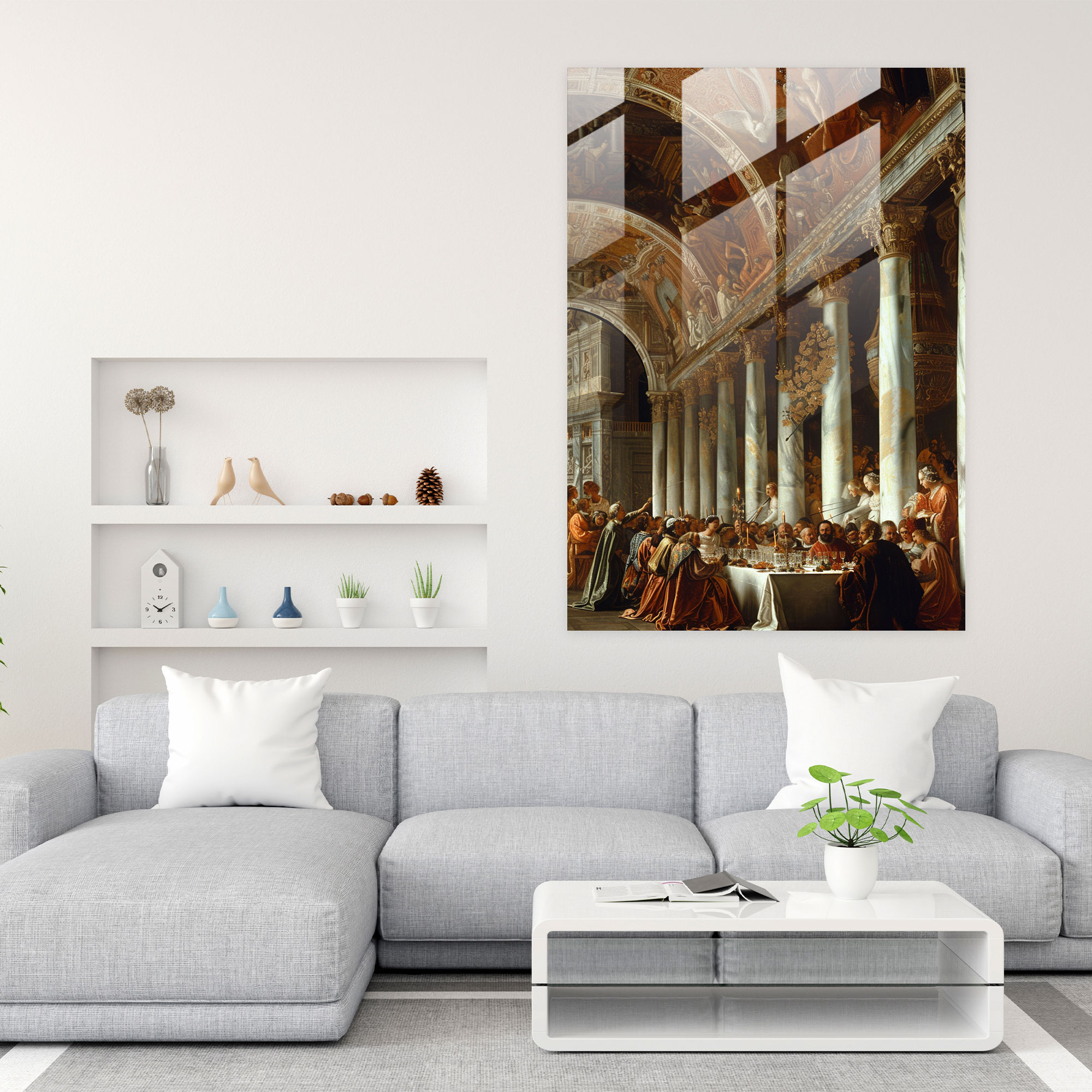 Raffaello Sanzio Cam Tablo Modern Sanat - Tarihi Sanat İle Raffaello Sanzio Cam Tablo