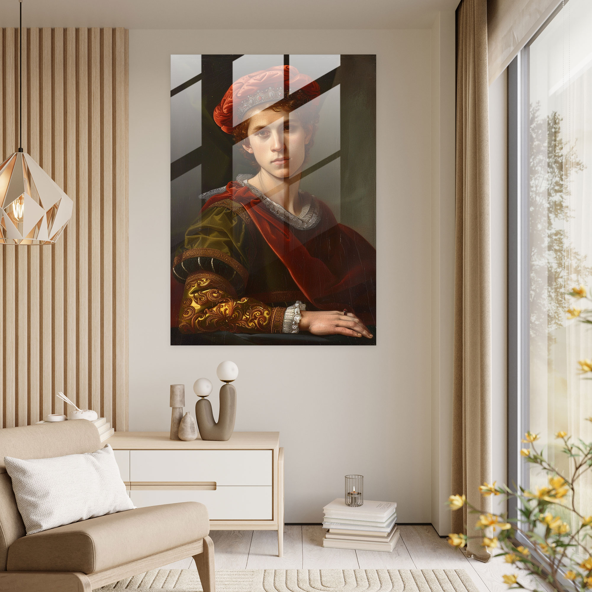Raffaello Sanzio Portre Tablo Cam Dekorasyon - Raffaello Sanzio Portre Resim