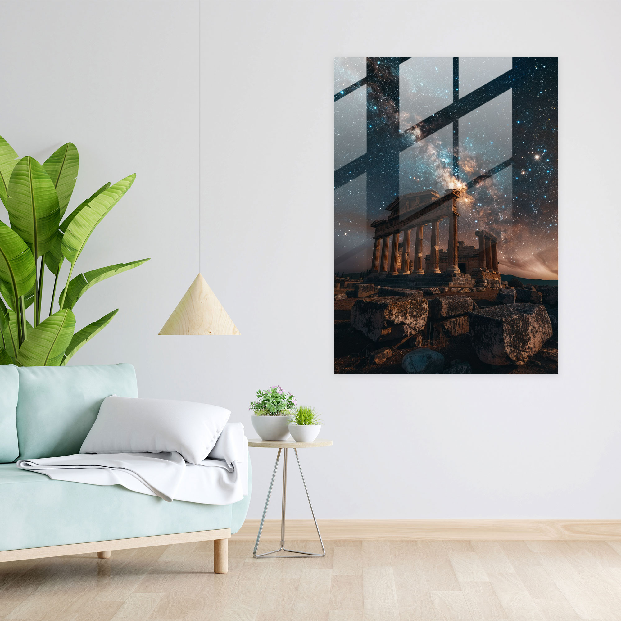 Raffaello Sanzio Cam Tablo Modern Sanat - Antik Mimari Ev Dekorasyonu