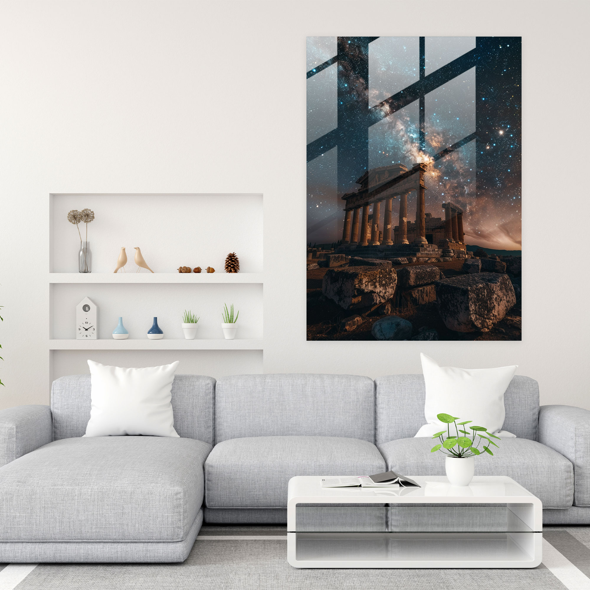 Raffaello Sanzio Cam Tablo Modern Sanat - Antik Mimari Ev Dekorasyonu
