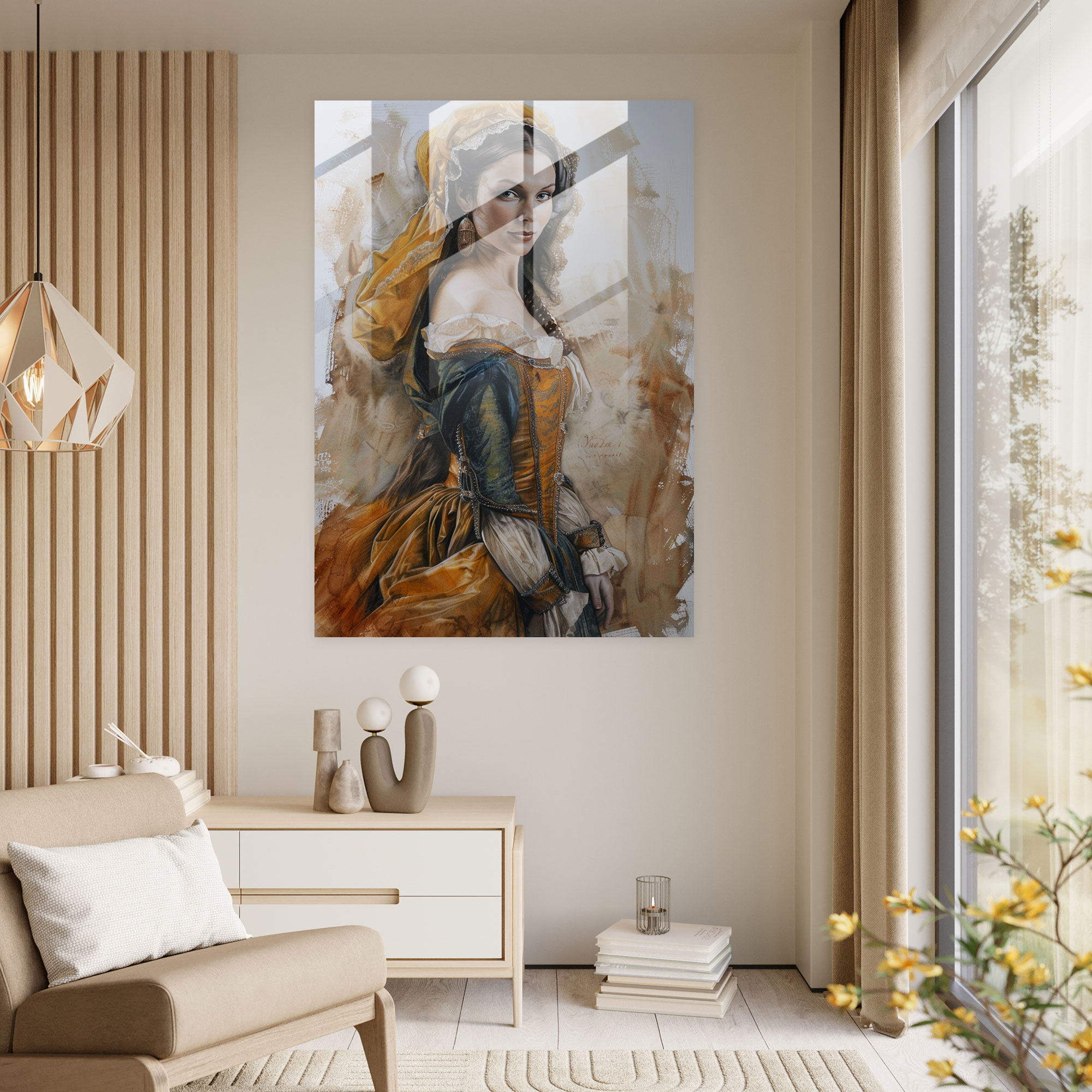 Raffaello Sanzio Cam Tablo Modern Sanat - Duvar Dekorasyonu