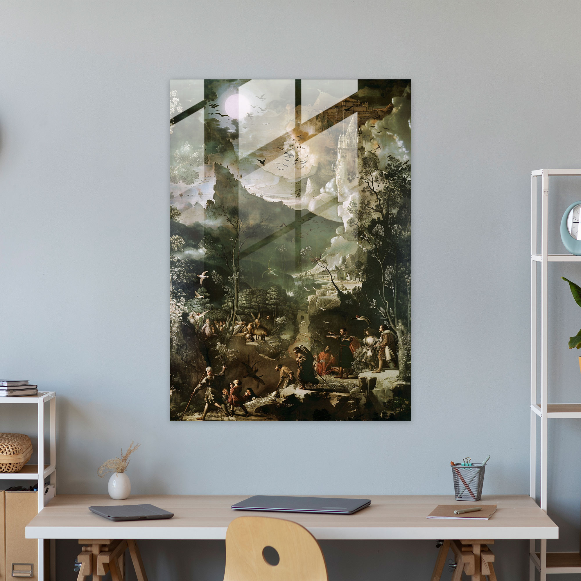 Raffaello Sanzio Cam Tablo Sanatı - Modern Sanat Duvar Dekorasyonu Cam Tablo