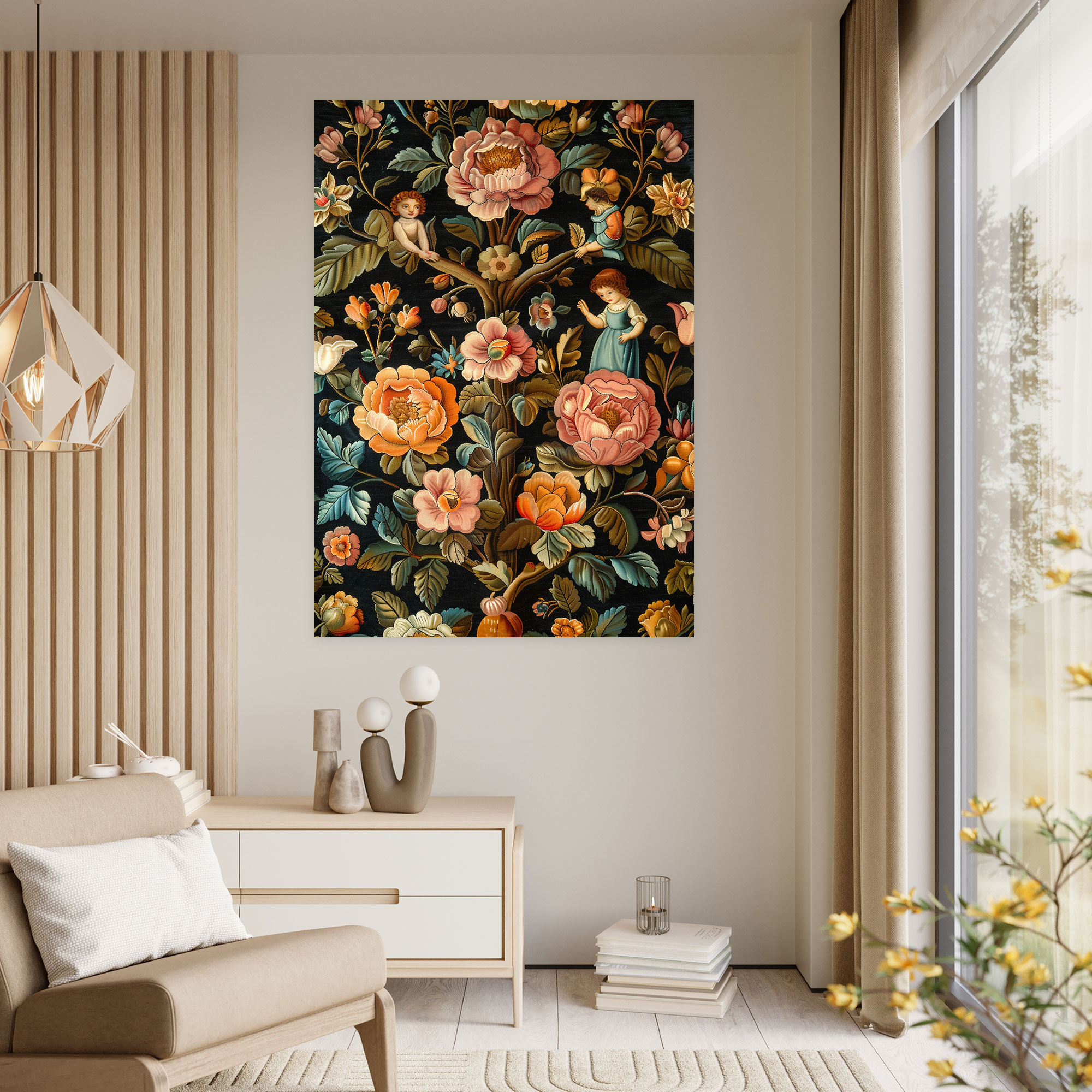 Floral Raffaello Sanzio Wall Art - Raffaello Sanzio, Canvas, Canvas Wall Art, Wall Art