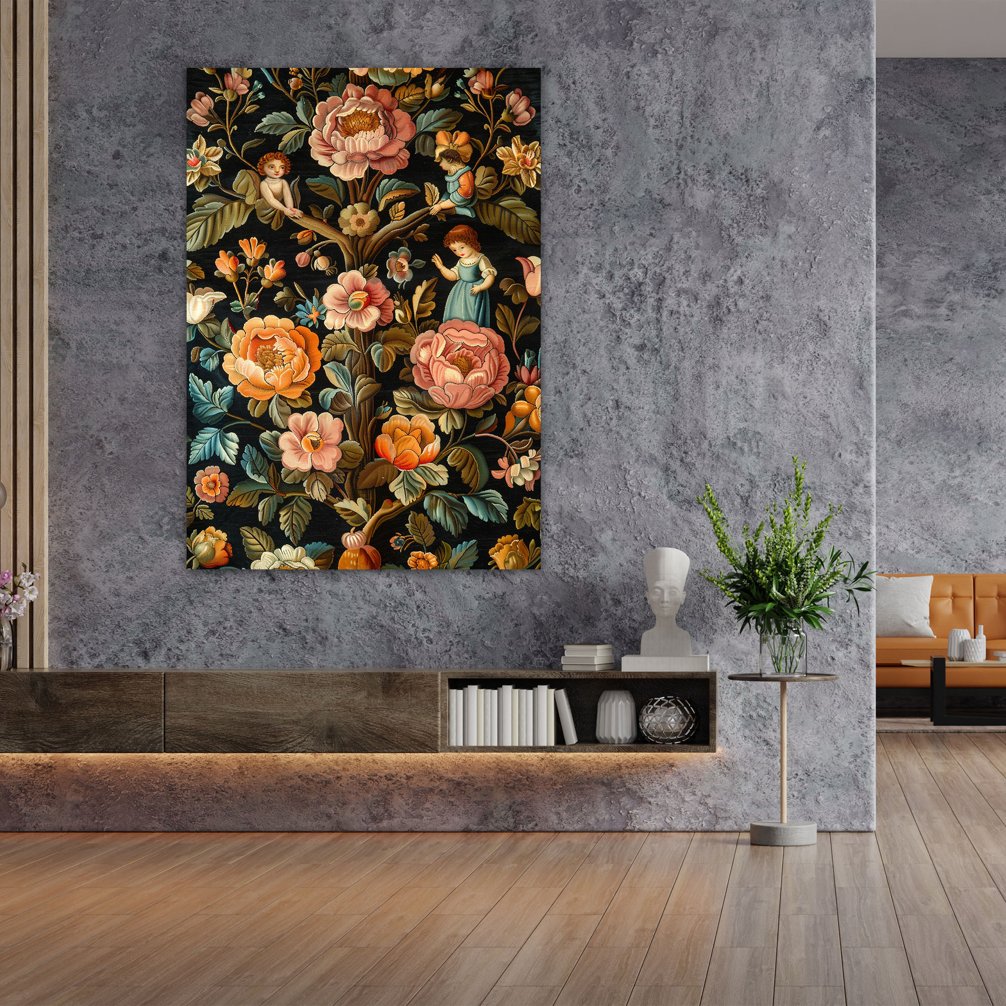 Floral Raffaello Sanzio Wall Art - Raffaello Sanzio, Canvas, Canvas Wall Art, Wall Art
