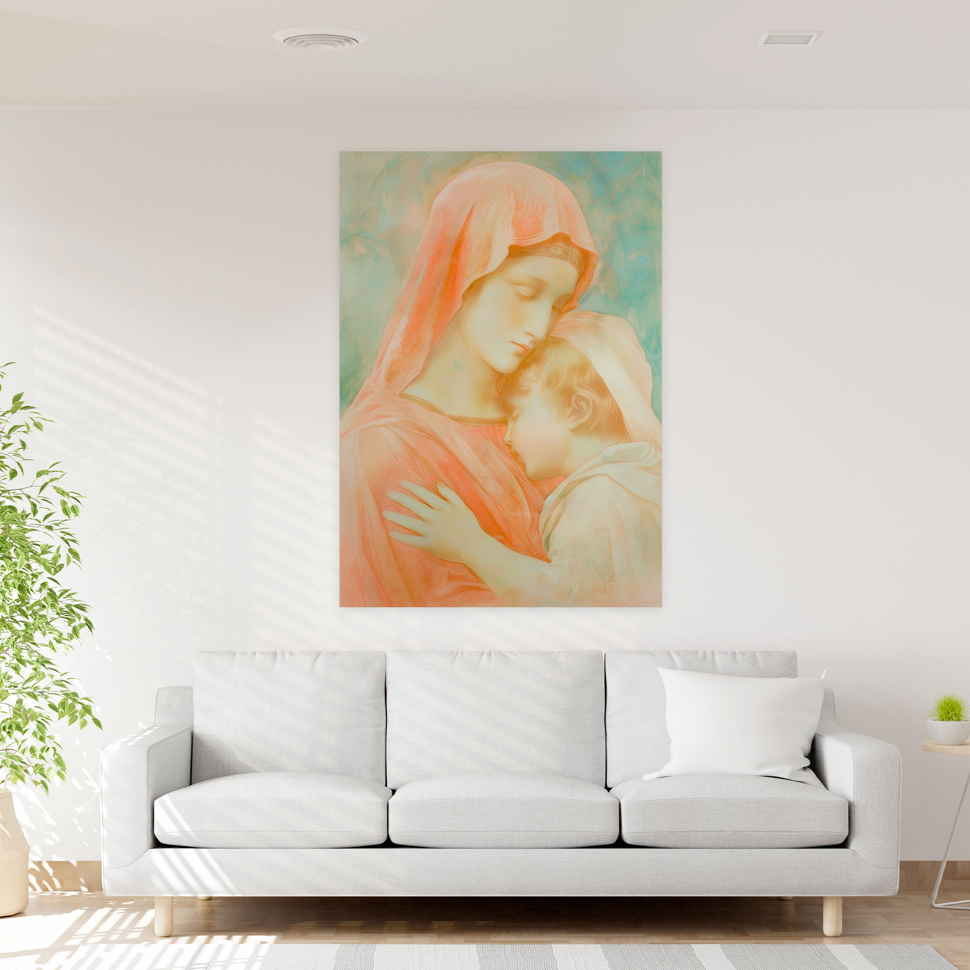 Madonna And Child Canvas Print - Raffaello Sanzio, Home Decoration, Wall Art, Canvas Wall Art