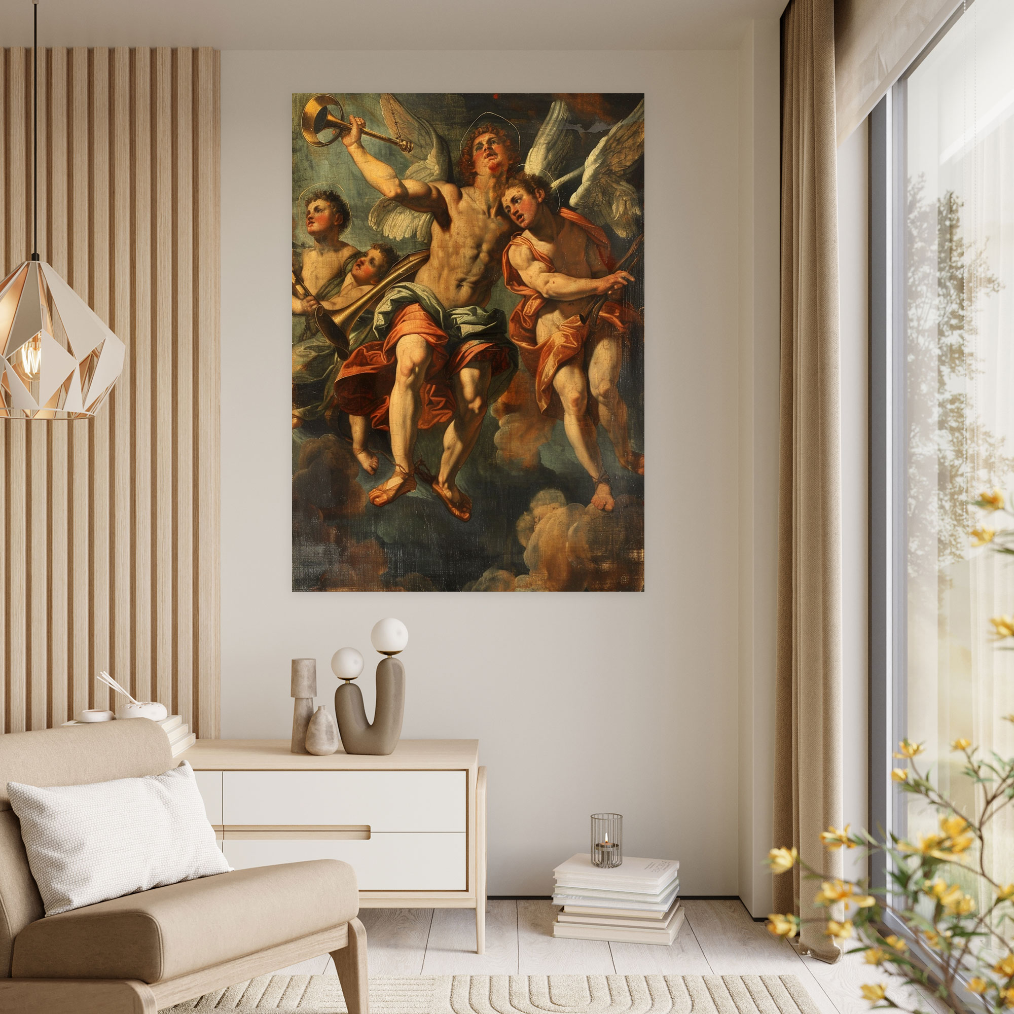 Allegorical Symbols Wall Art - Raffaello Sanzio, Canvas Wall Art, Wall Art, Wall Decoration
