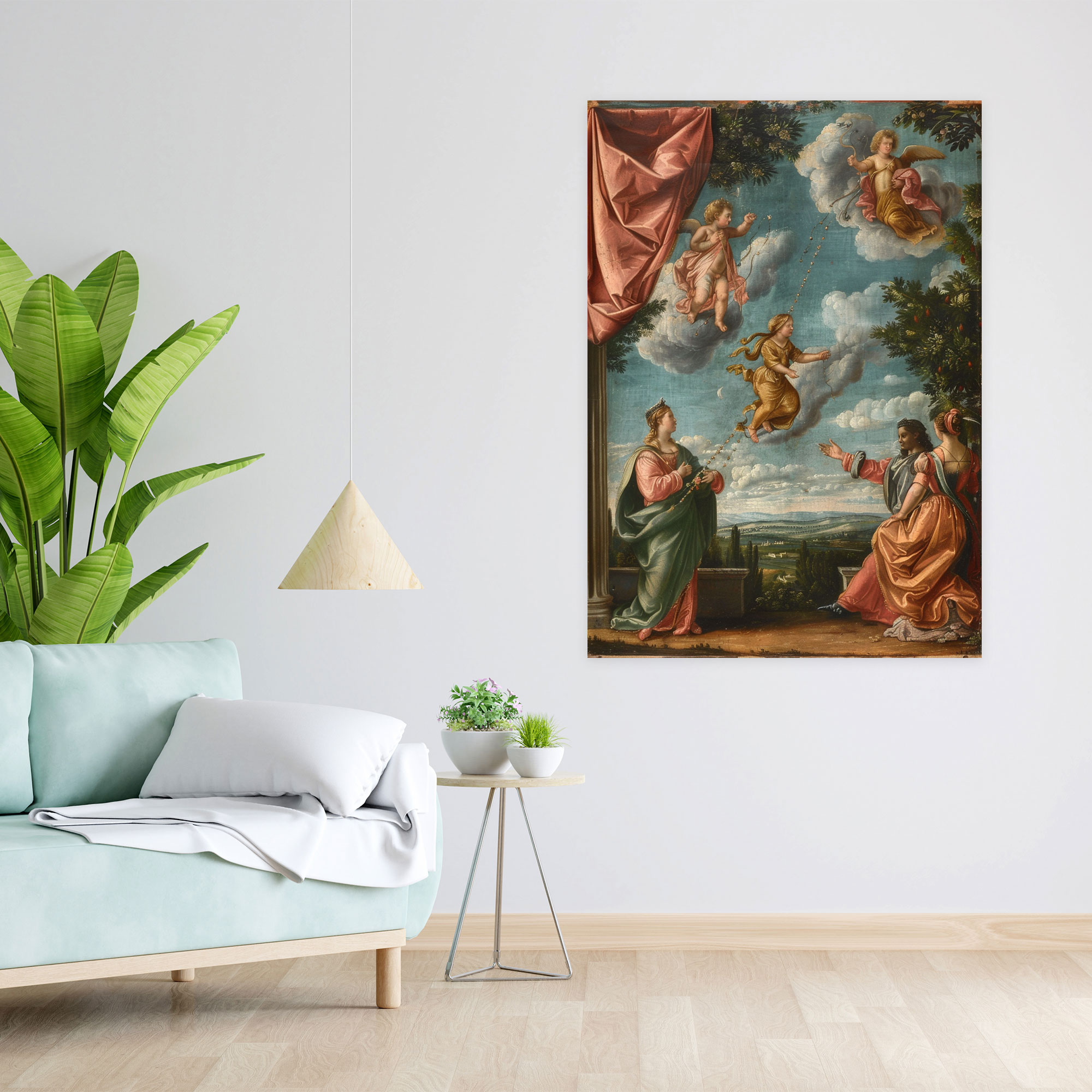 Courtly Drapery Wall Art - Raffaello Sanzio, Canvas Wall Art, Wall Art, Raffaello Sanzio