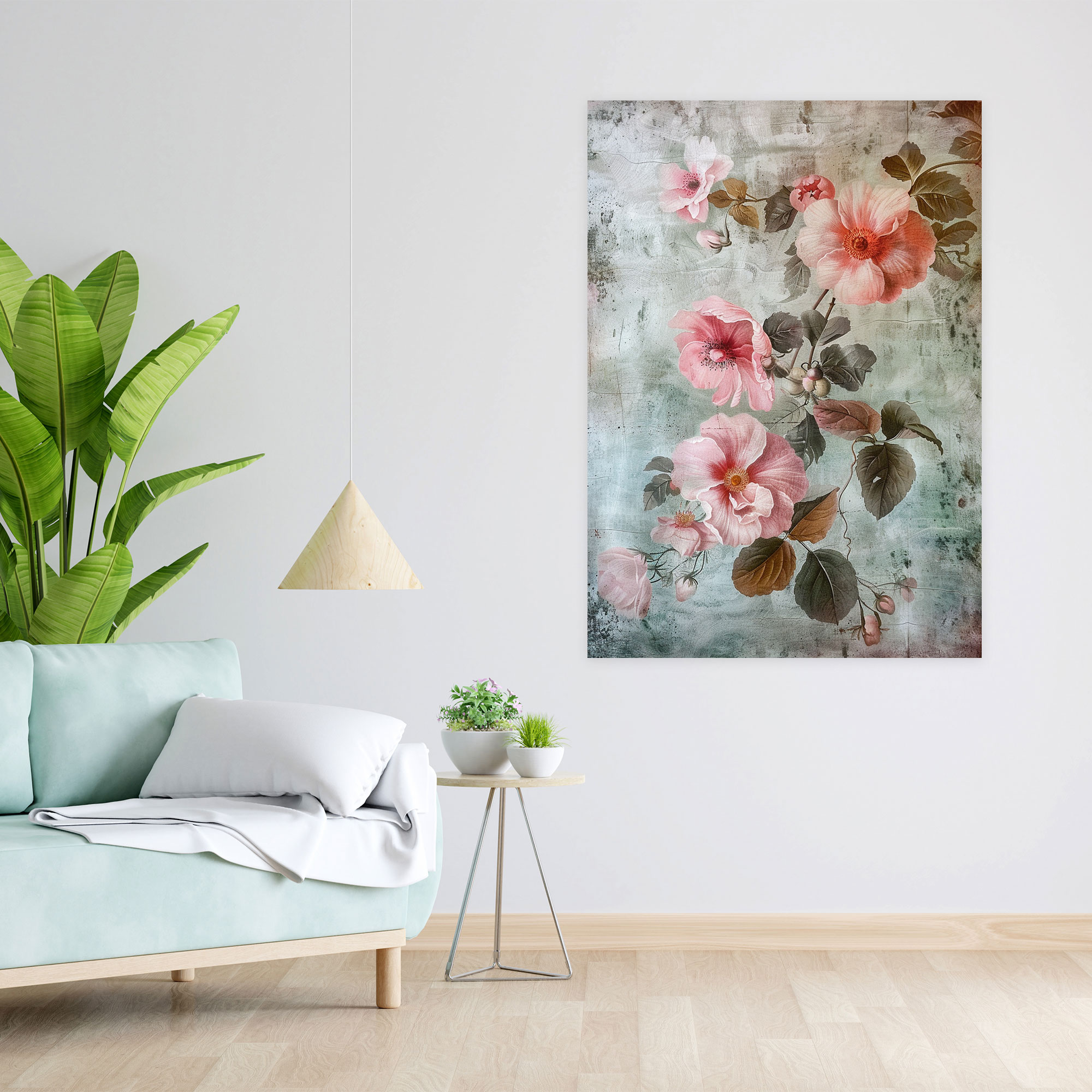 Pastel Florals Raffaello Sanzio Wall Art - Raffaello Sanzio, Canvas Print, Wall Decoration, Canvas