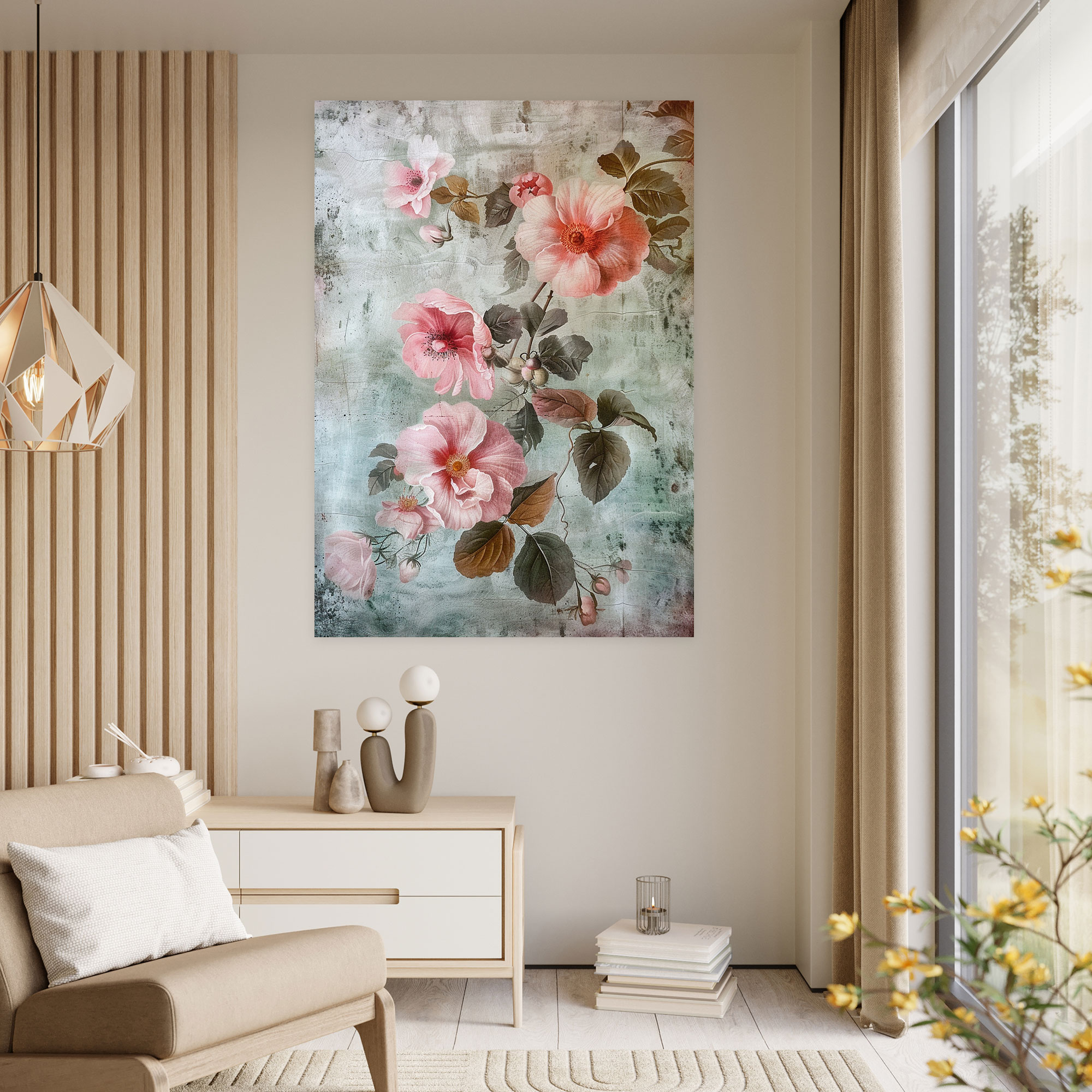 Pastel Florals Raffaello Sanzio Wall Art - Raffaello Sanzio, Canvas Print, Wall Decoration, Canvas