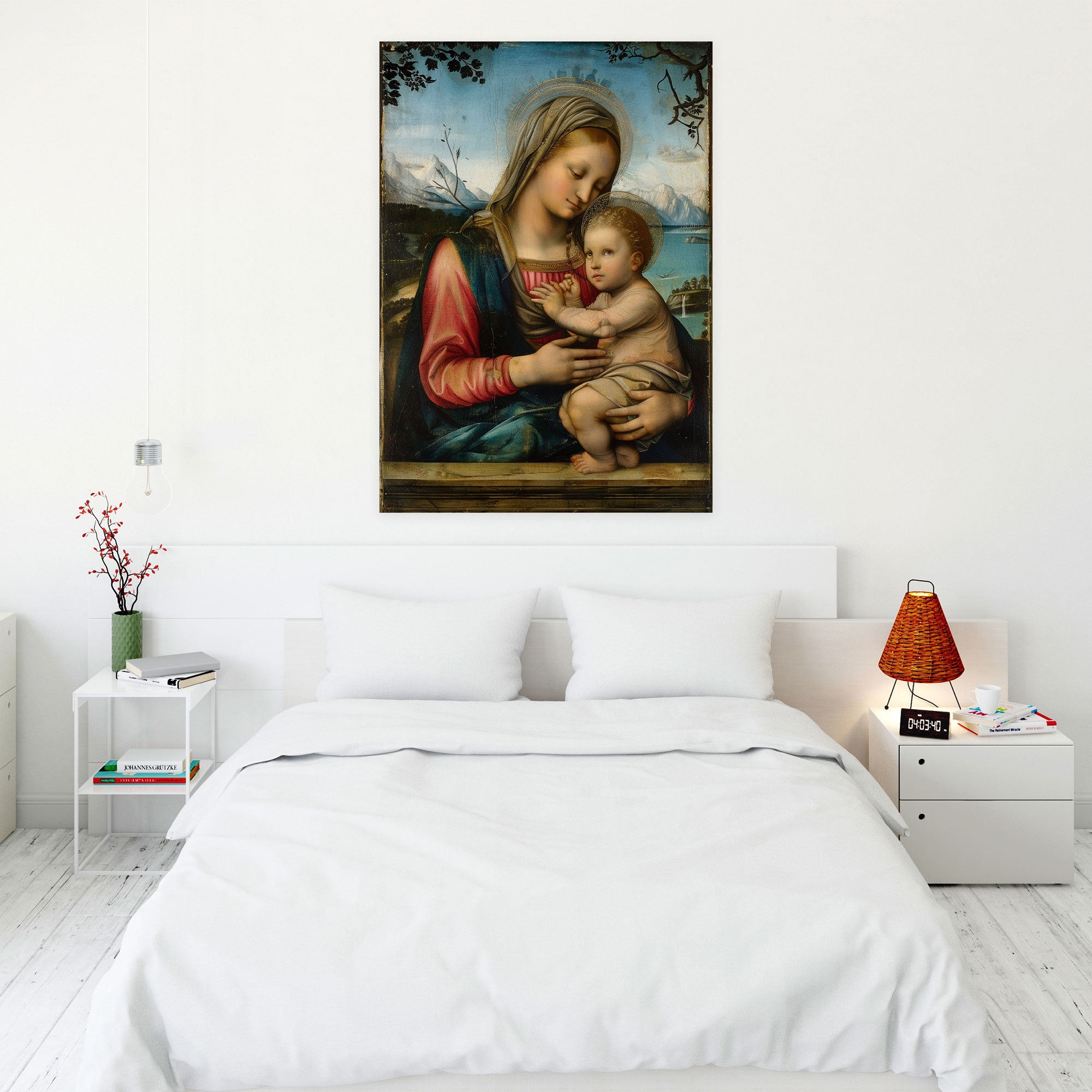 Raffaello Sanzio Madonna And Child Wall Decoration - Raffaello Sanzio, Wall Decoration, Canvas, Canvas Wall Art