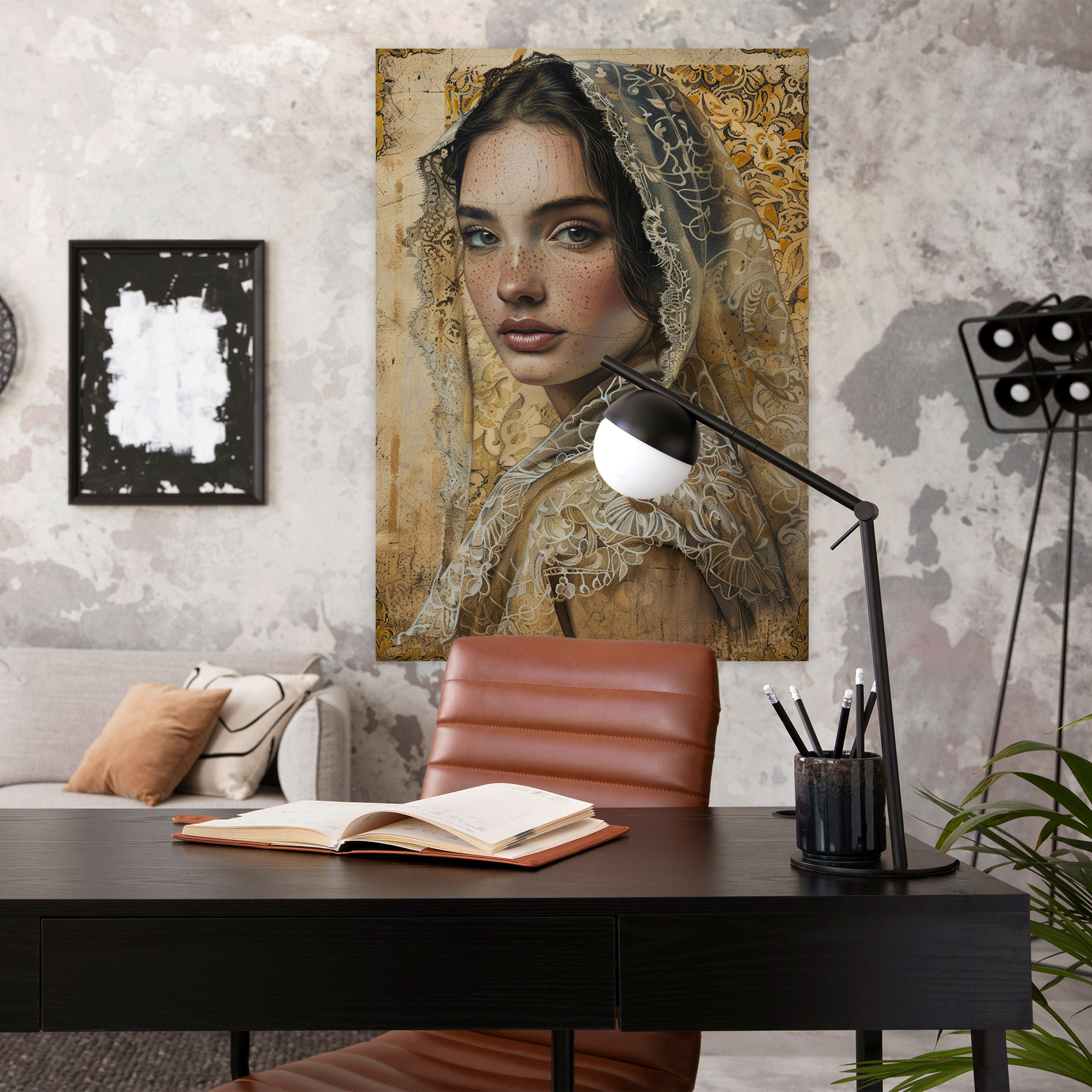 Intricate Portrait Wall Decoration - Raffaello Sanzio, Canvas Wall Art, Raffaello Sanzio, Home Decoration