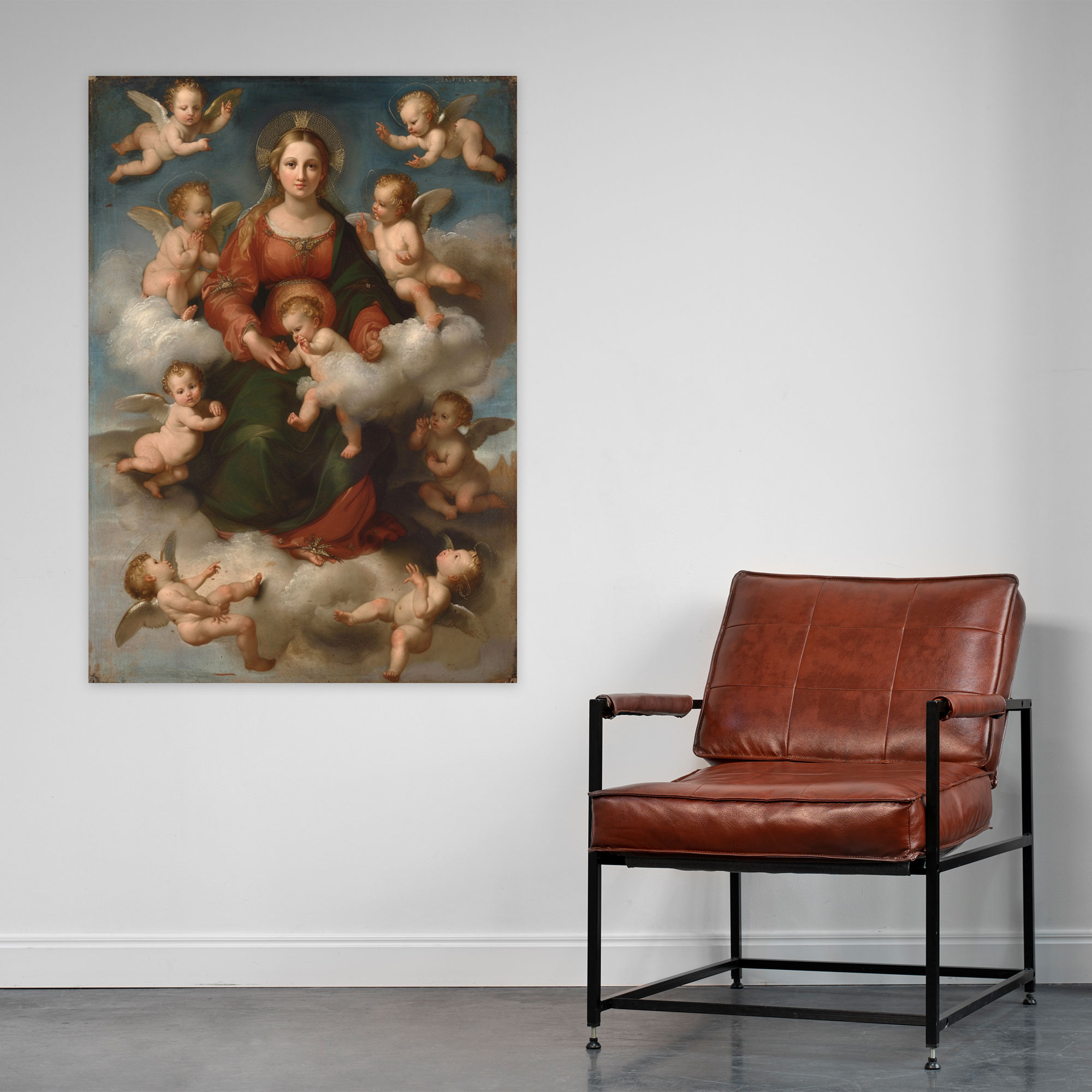 Sistine Madonna Wall Decoration - Raffaello Sanzio, Raffaello Sanzio, Canvas Wall Art, Canvas