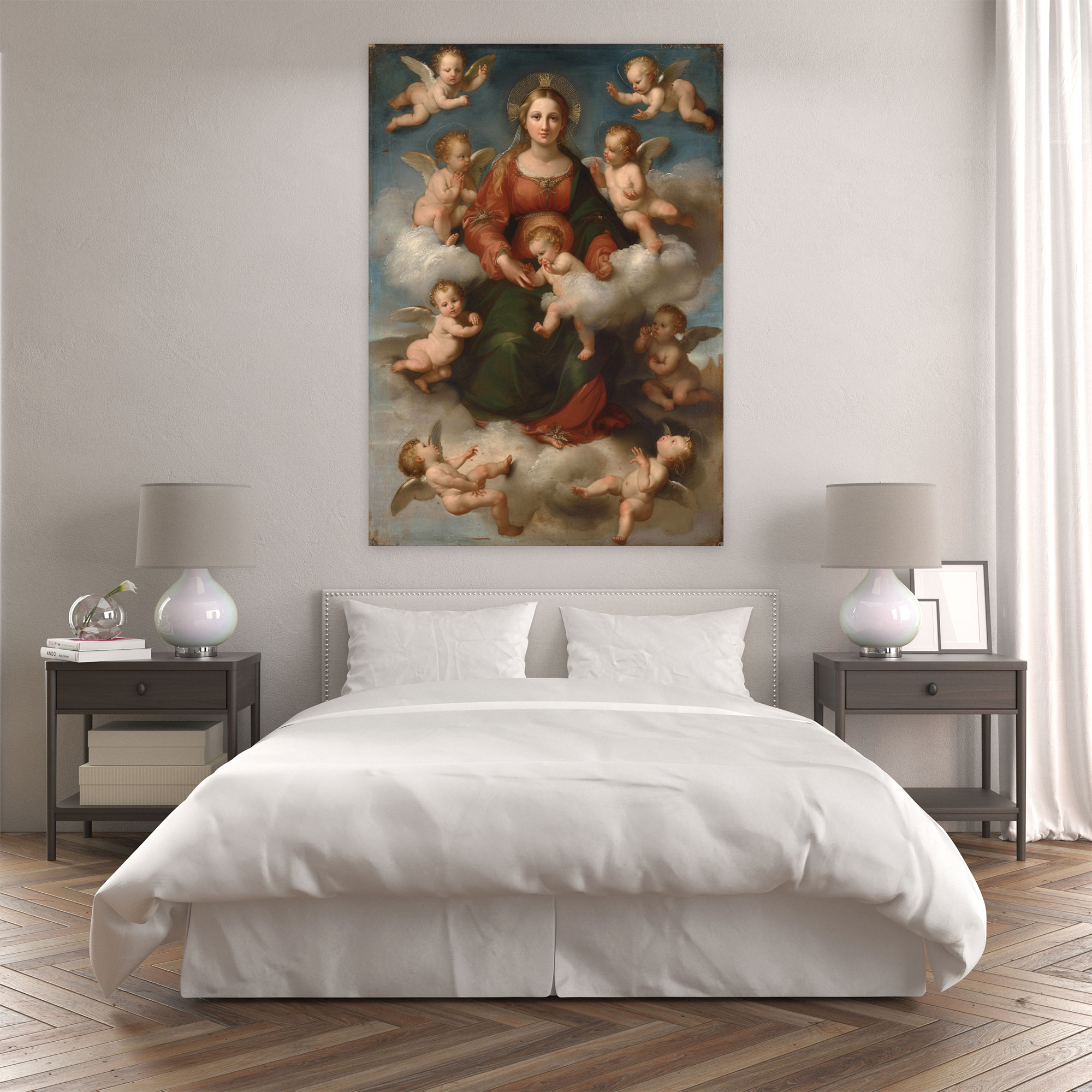 Sistine Madonna Wall Decoration - Raffaello Sanzio, Raffaello Sanzio, Canvas Wall Art, Canvas