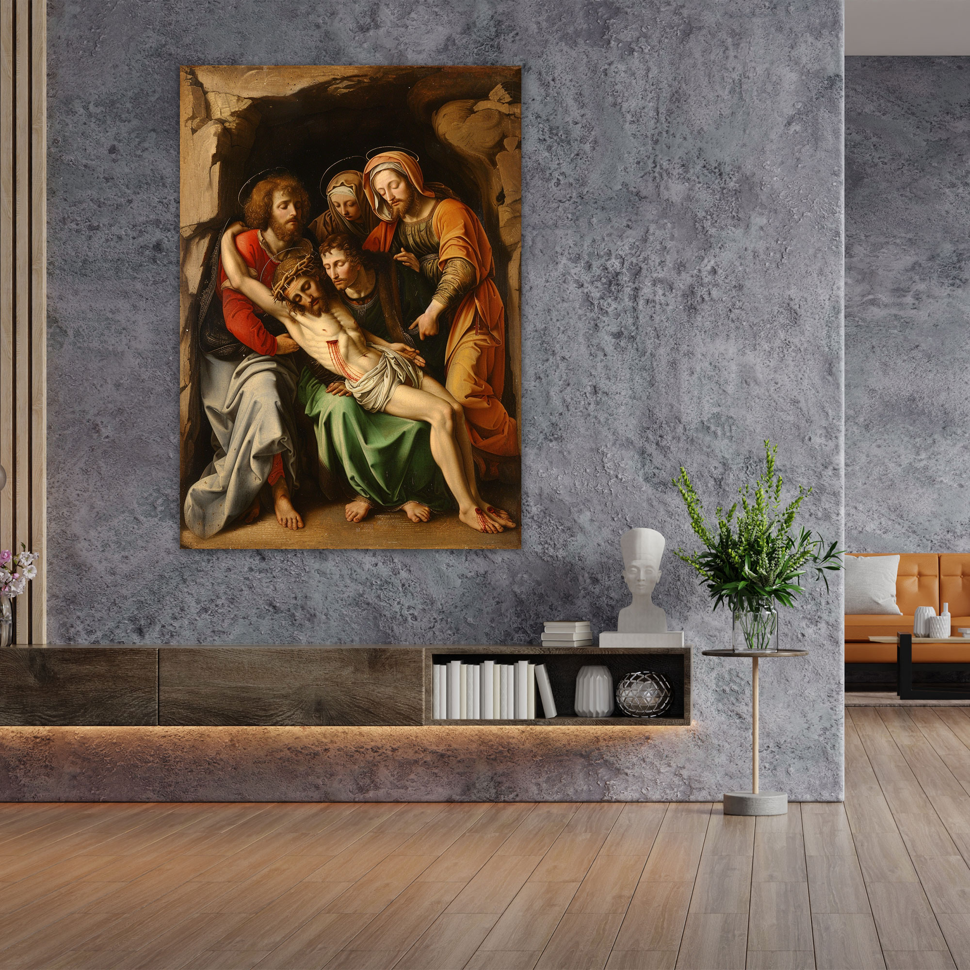 Entombment Of Christ Canvas Print - Raffaello Sanzio, Canvas Print, Wall Decoration, Canvas