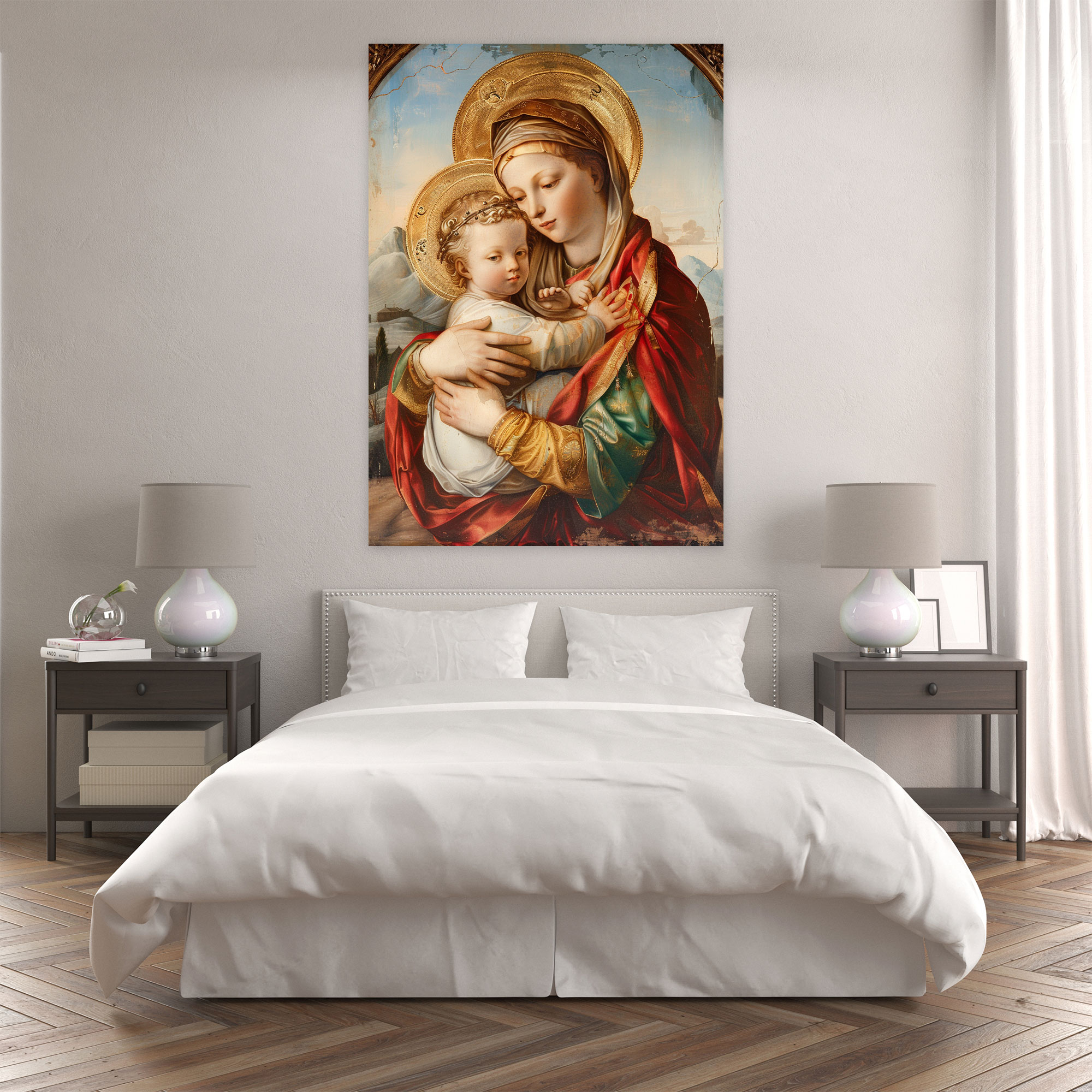 Madonna And Child Raffaello Sanzio Canvas Print - Raffaello Sanzio, Canvas, Home Decoration, Canvas Wall Art