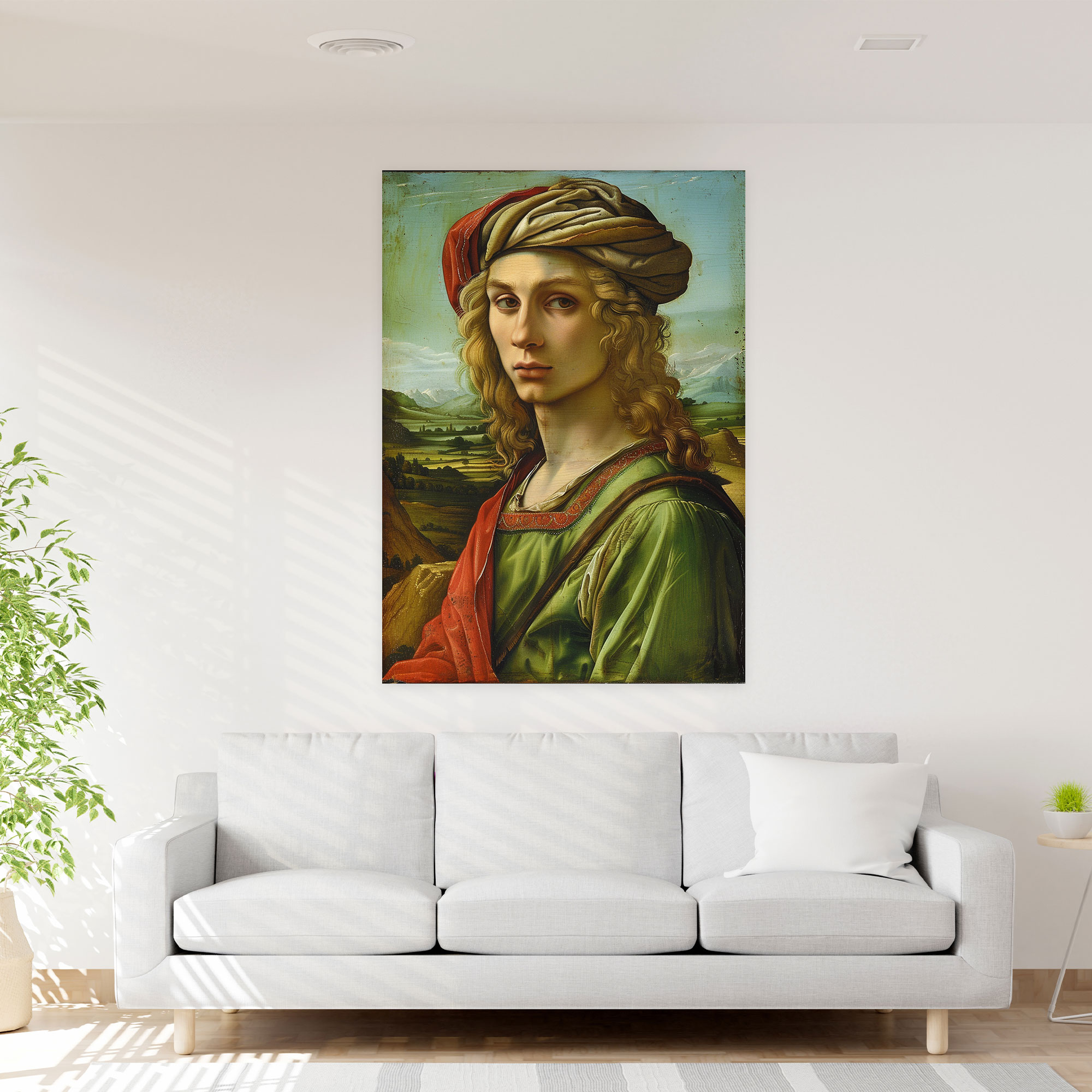 Raffaello Sanzio Portre Kanvas Tablo - Genç Bir Adam Portresi - Ev Dekorasyonu için Raffaello Sanzio Kanvas Tablo