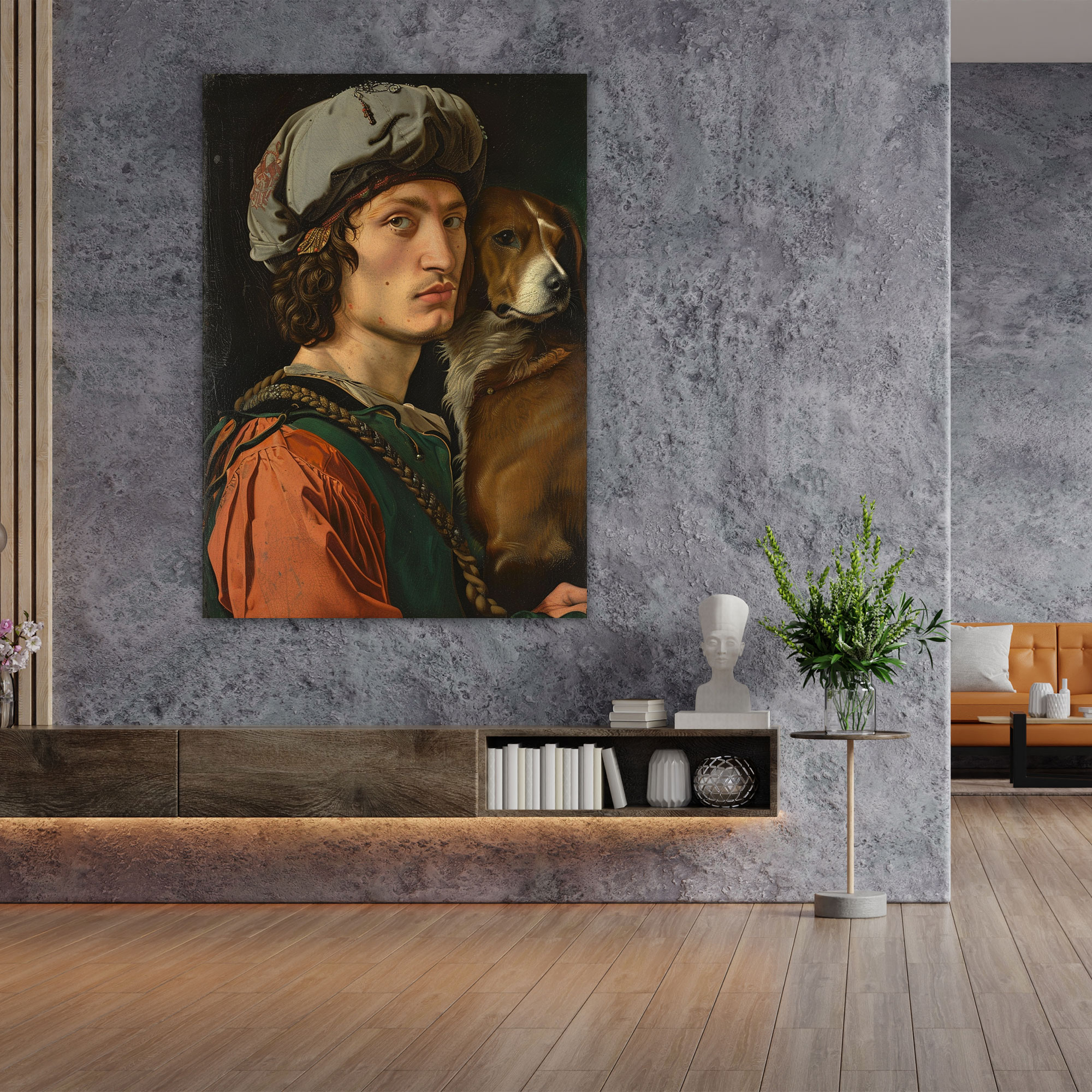 Raffaello Sanzio Canvas Print - Self-Portrait With A Friend - Raffaello Sanzio, Home Decoration, Canvas, Canvas Print