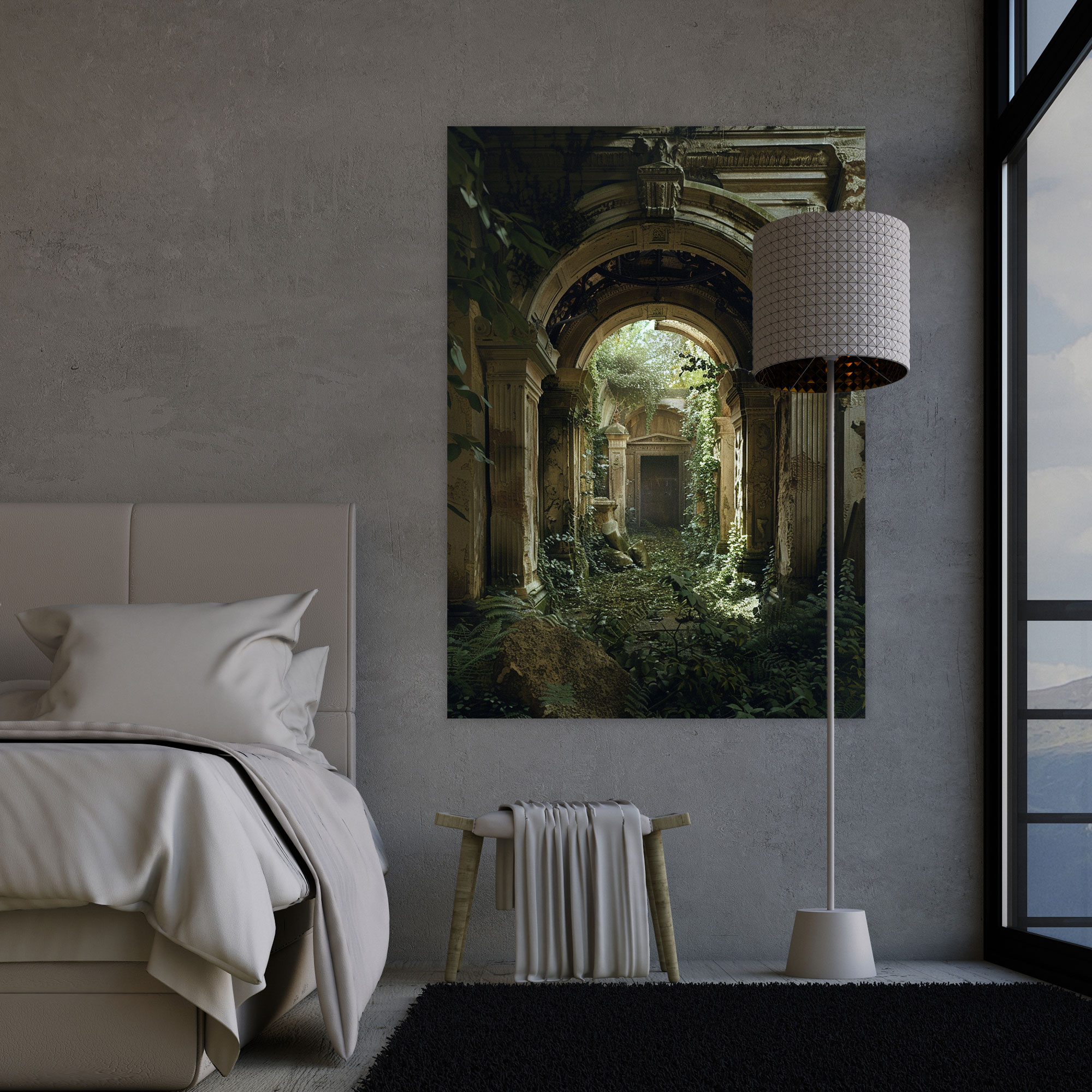 Roman Ruins Canvas Wall Art In Raffaello Sanzio Style - Raffaello Sanzio, Wall Art, Canvas Wall Art, Canvas