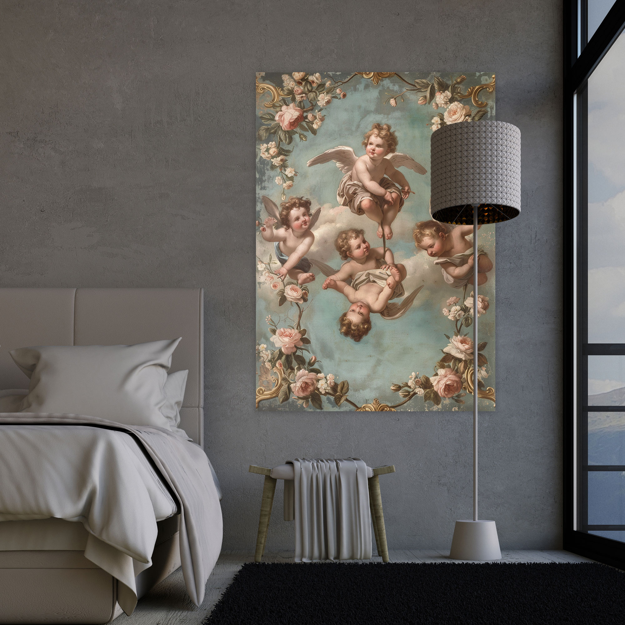 Angelic Floral Wall Art - Raffaello Sanzio, Wall Art, Raffaello Sanzio, Delicate Colors