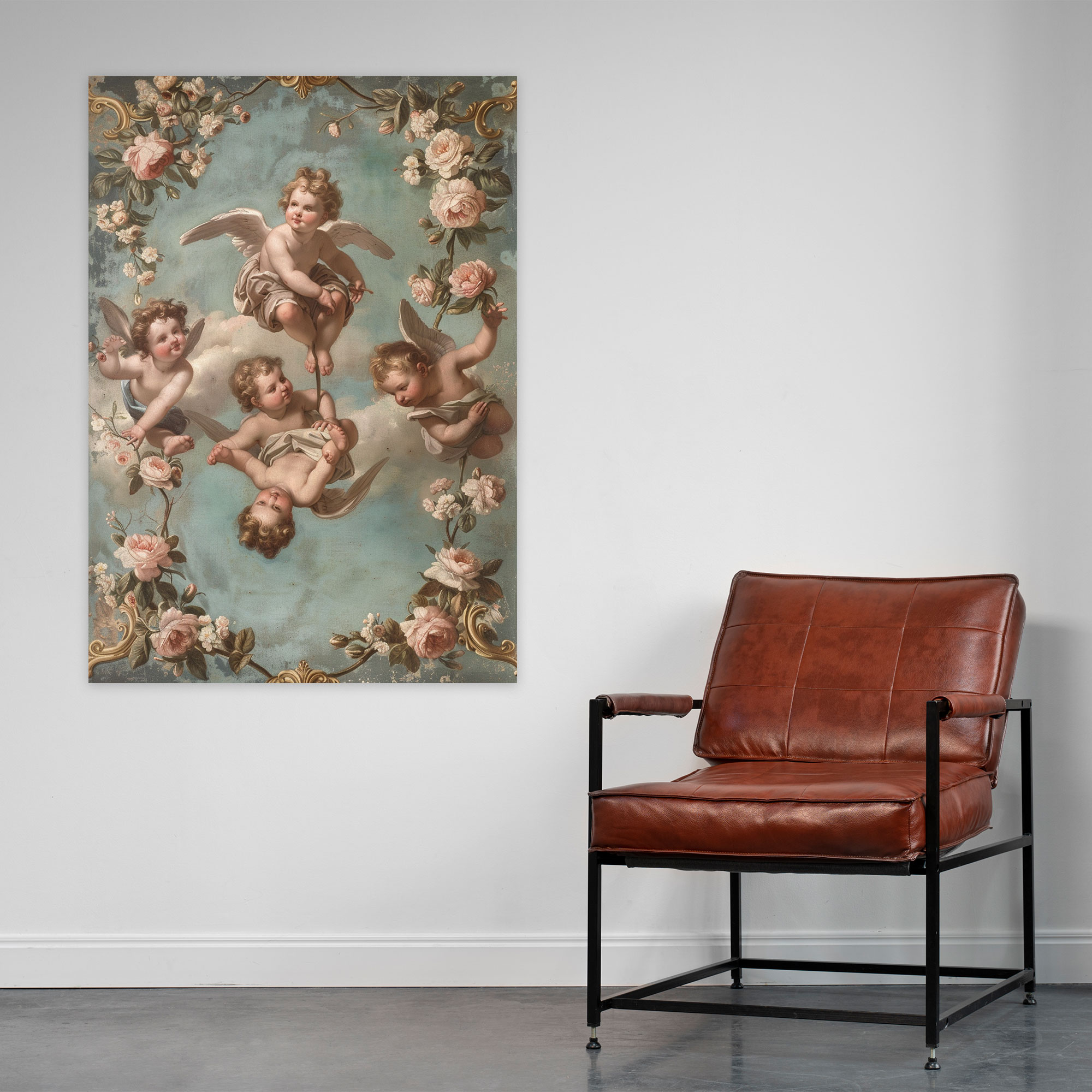 Angelic Floral Wall Art - Raffaello Sanzio, Wall Art, Raffaello Sanzio, Delicate Colors