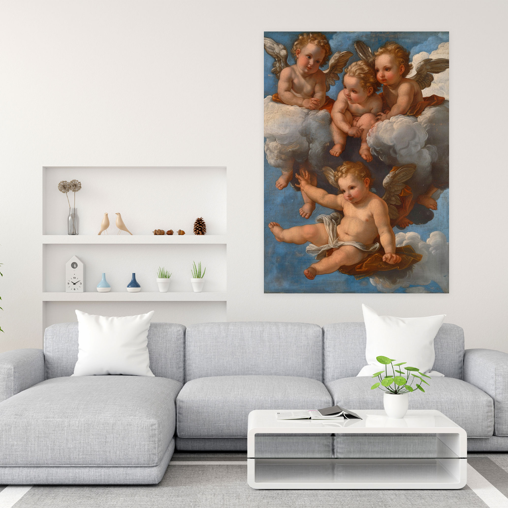 Celestial Cherubs Canvas Print - Raffaello Sanzio, Home Decoration, Canvas Print, Canvas
