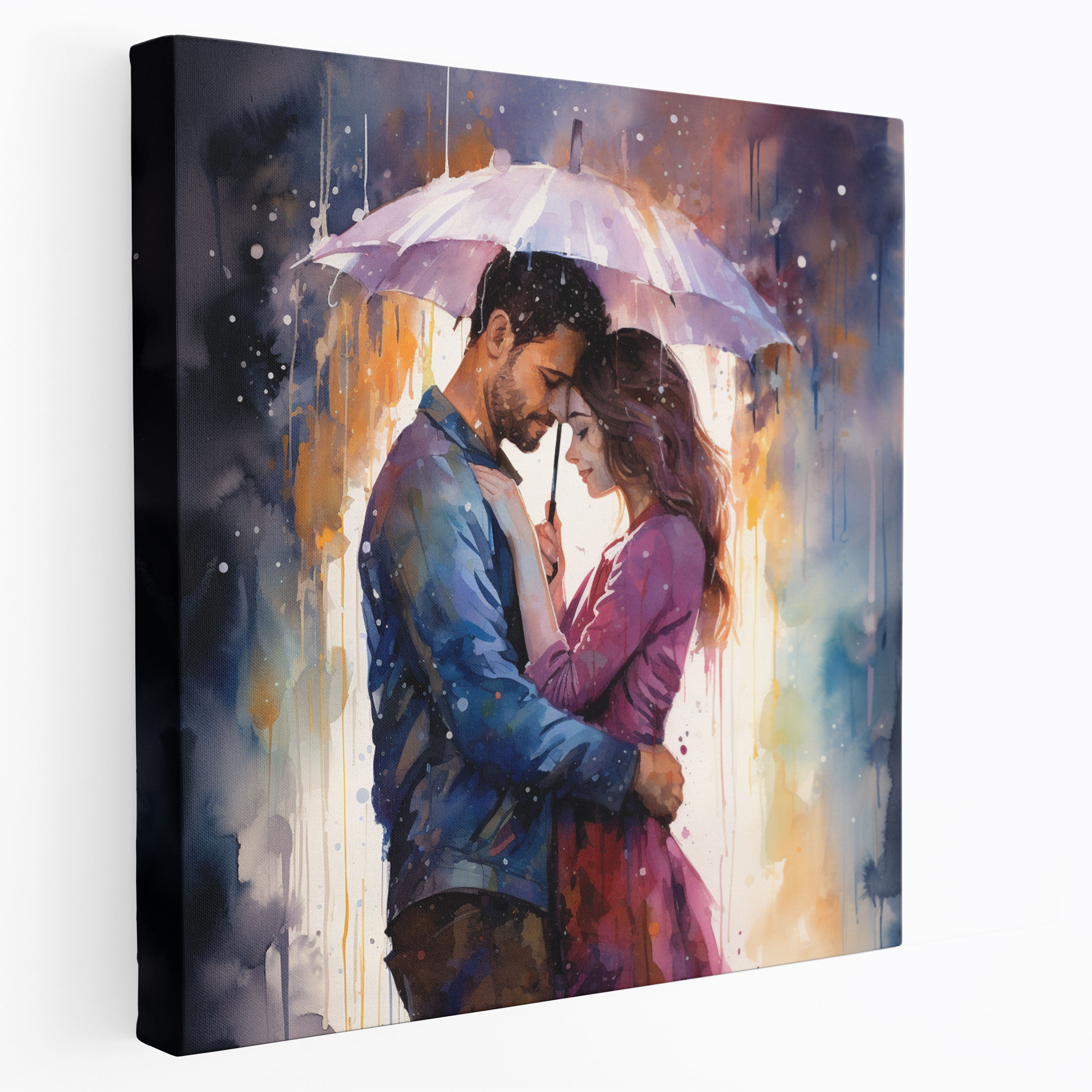 Rainy Day Canvas Print Wall Art - Rain, Umbrella, Rain, Canvas