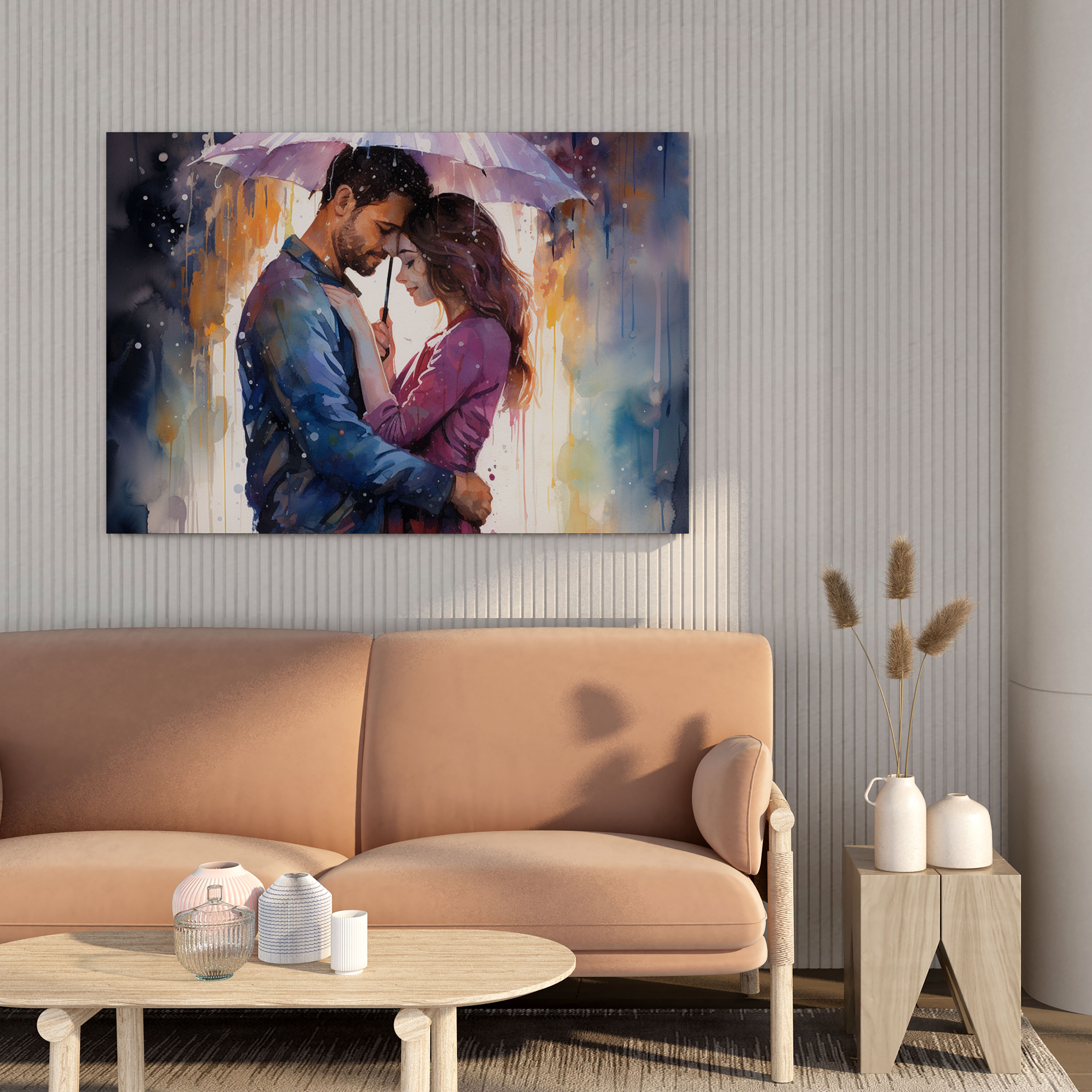 Rainy Day Canvas Print Wall Art - Rain, Umbrella, Rain, Canvas
