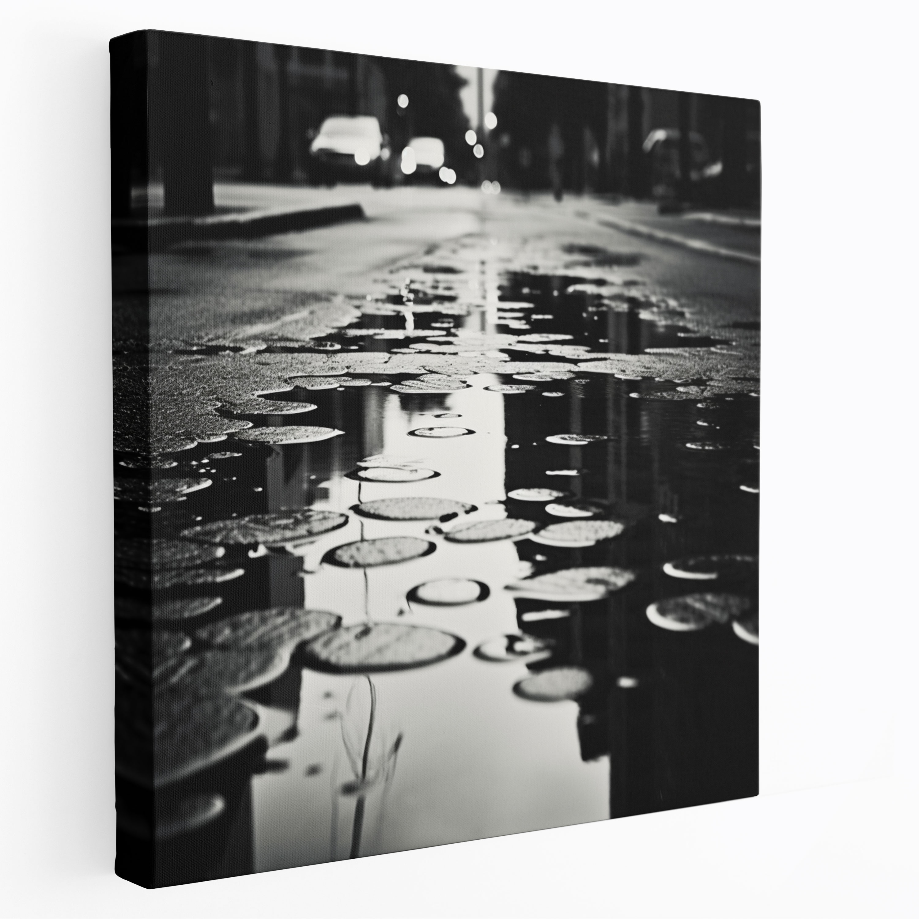 City Rain Canvas Print Wall Art - Rain, Wall Art, Home Decoration, Photograph